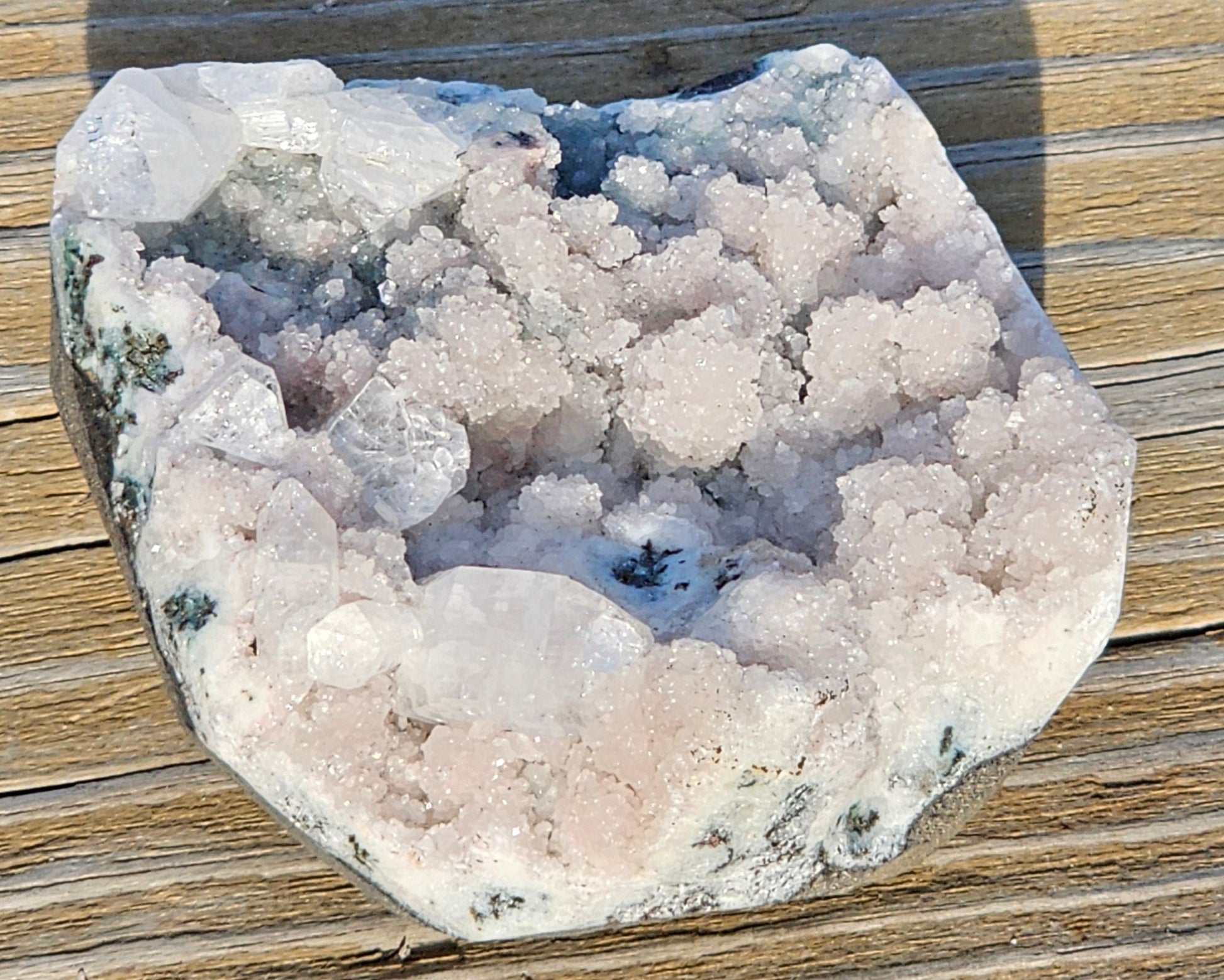 Pink Heulandite Raw Crystal Cluster