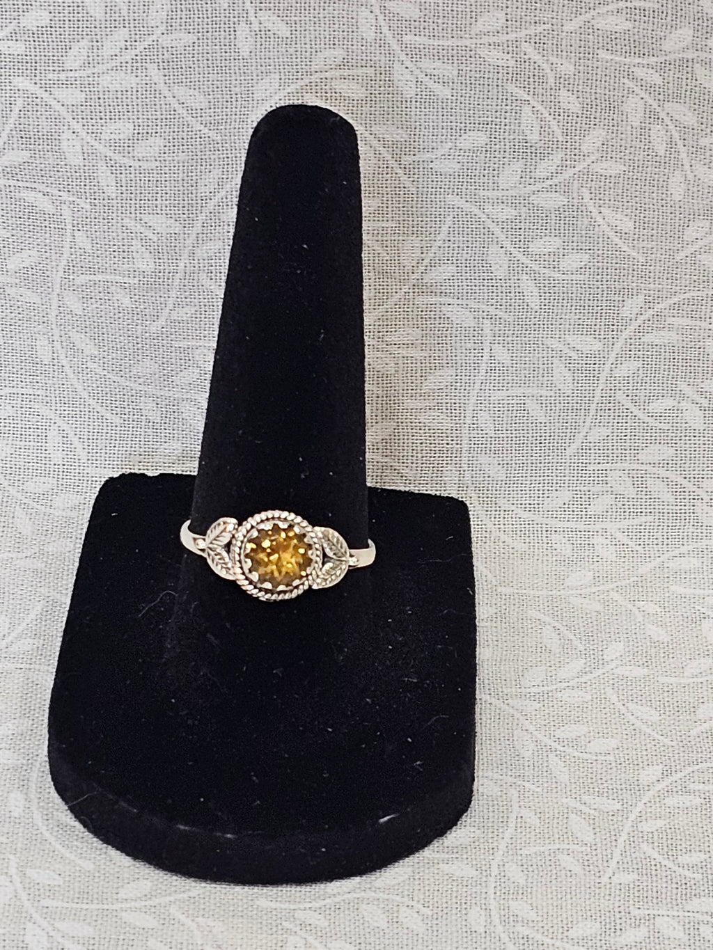 Sterling Silver Citrine Gemstone Ring 7