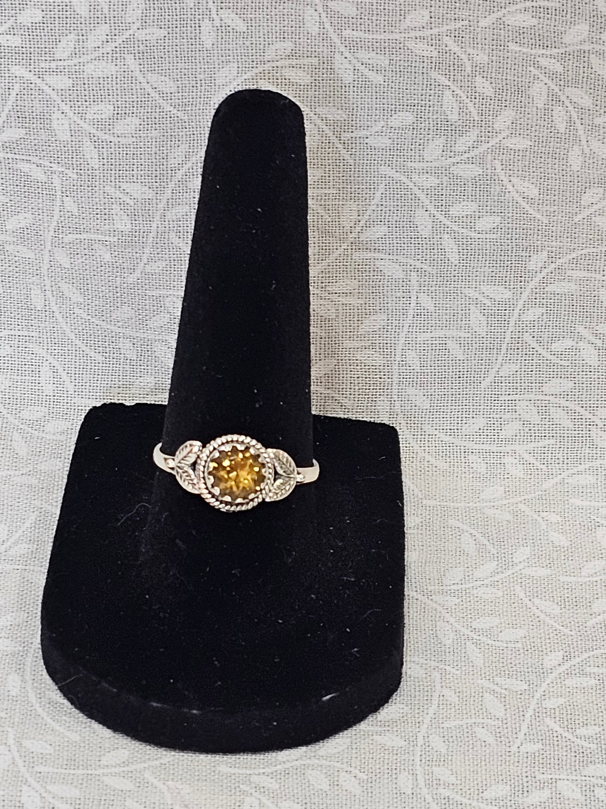 Sterling Silver Citrine Gemstone Ring 7