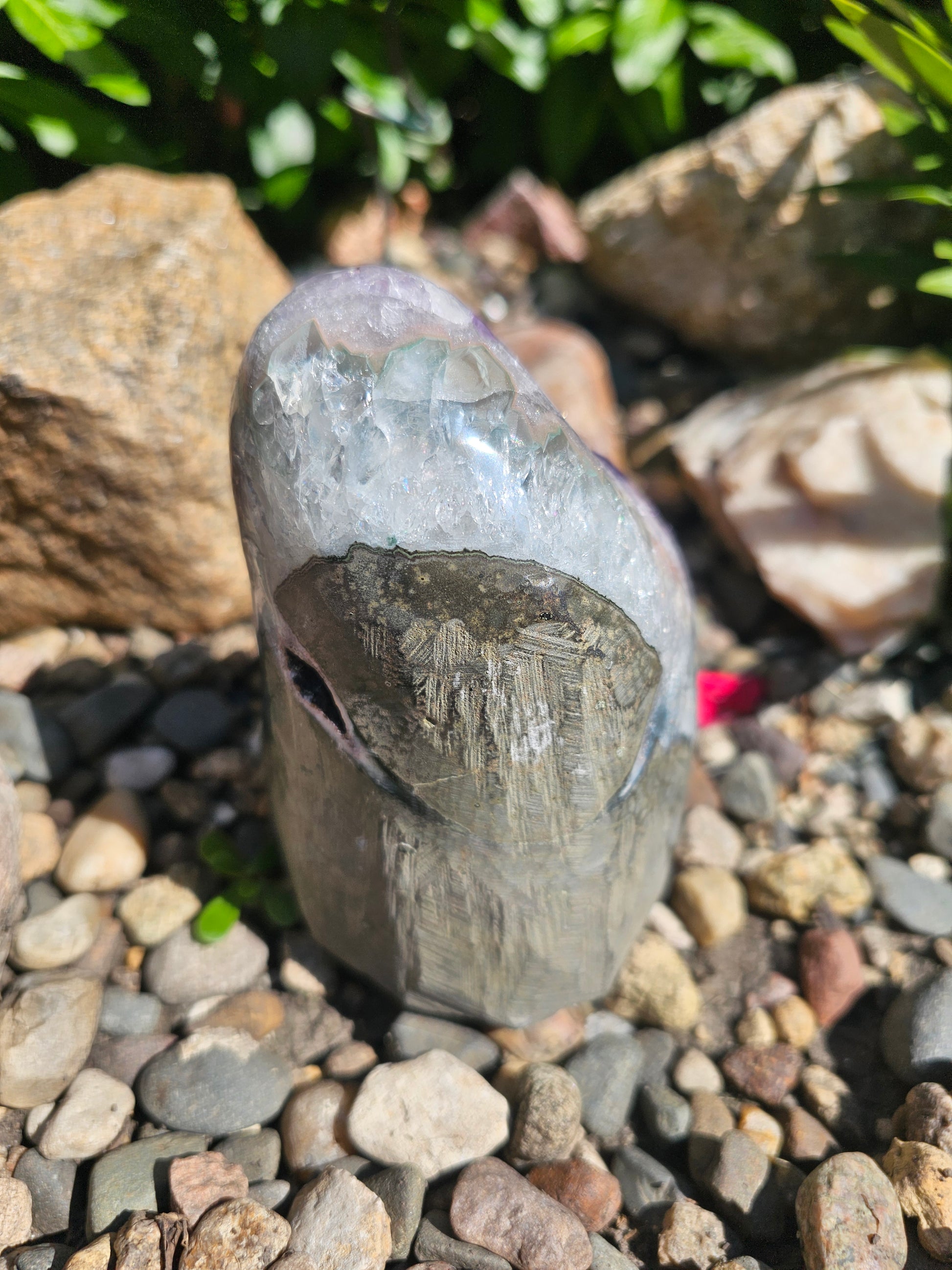 Amethyst Raw Crystal Cut Base