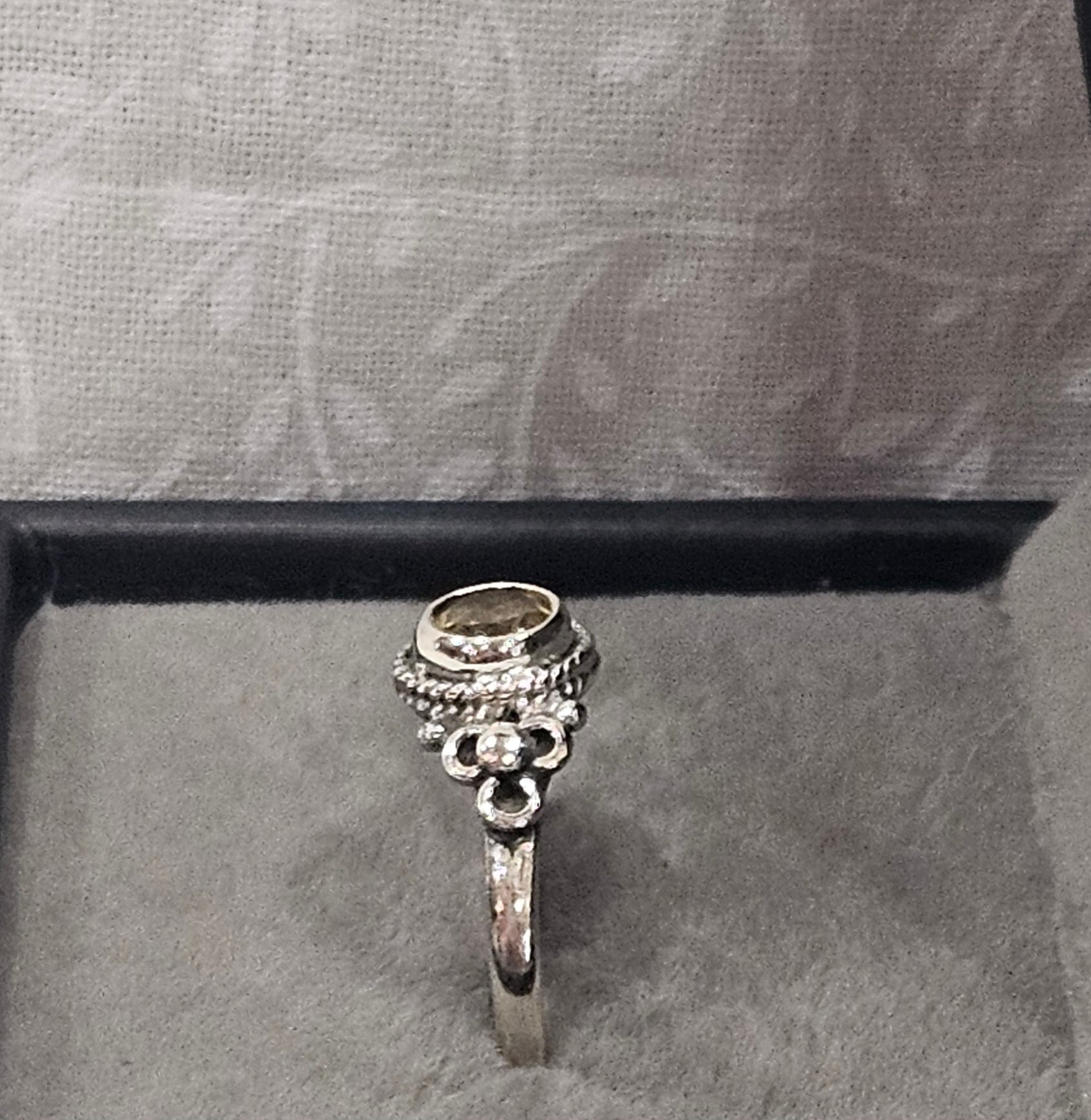 Sterling Silver Prosperity Citrine Ring Abundance Stone - Size 7.5