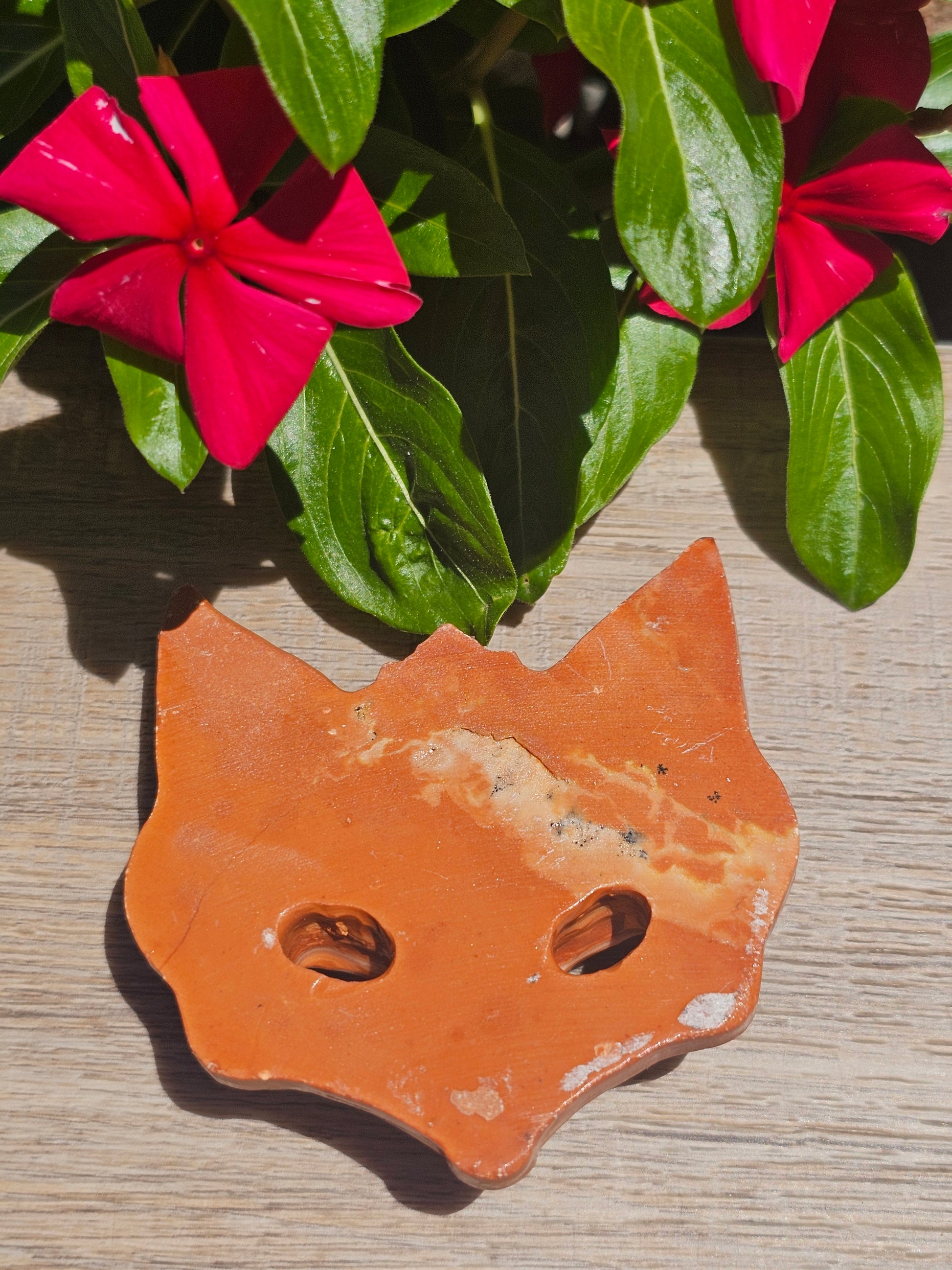 Dendritic Jasper Fox Figurine