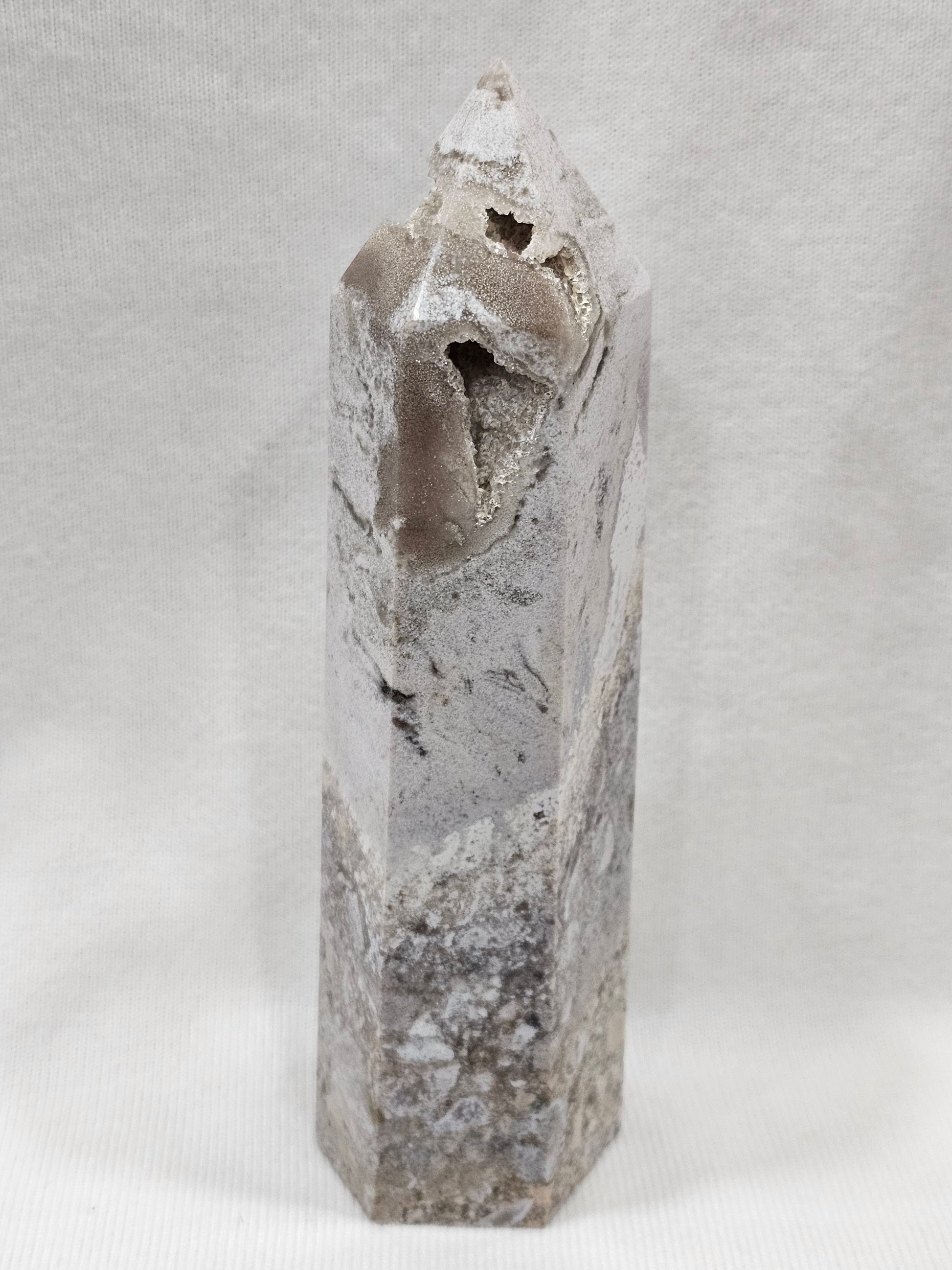 Ocean Jasper Crystal Tower - Natural Polished Stone Point