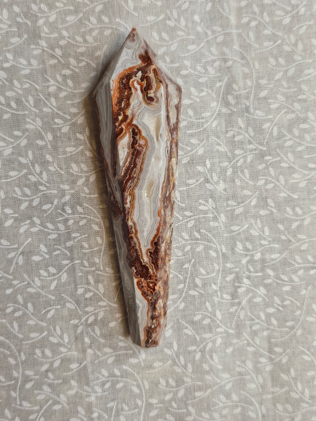 Crazy Lace Agate Crystal Point - Natural Stone
