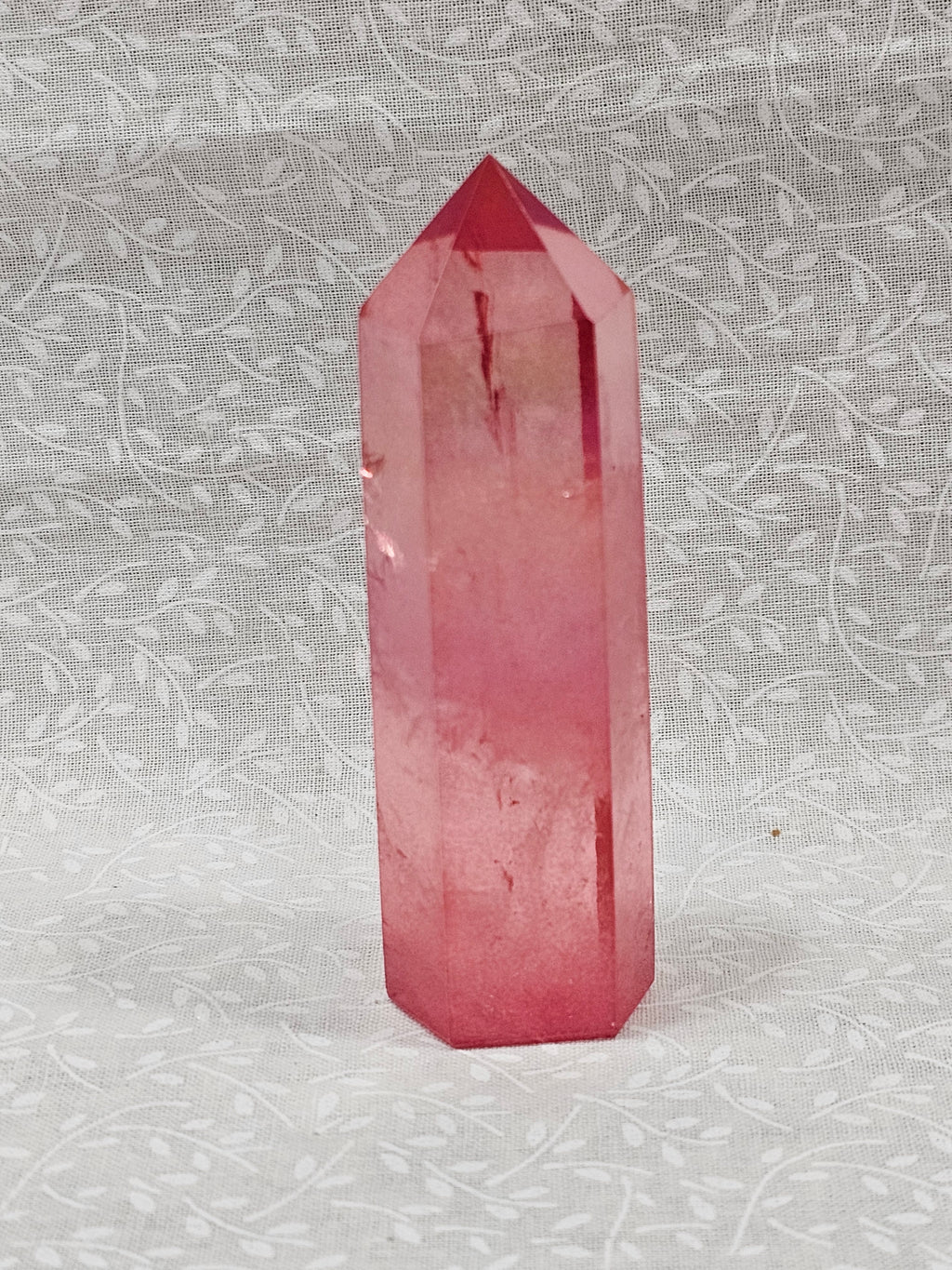Red Aura Quartz Crystal Tower