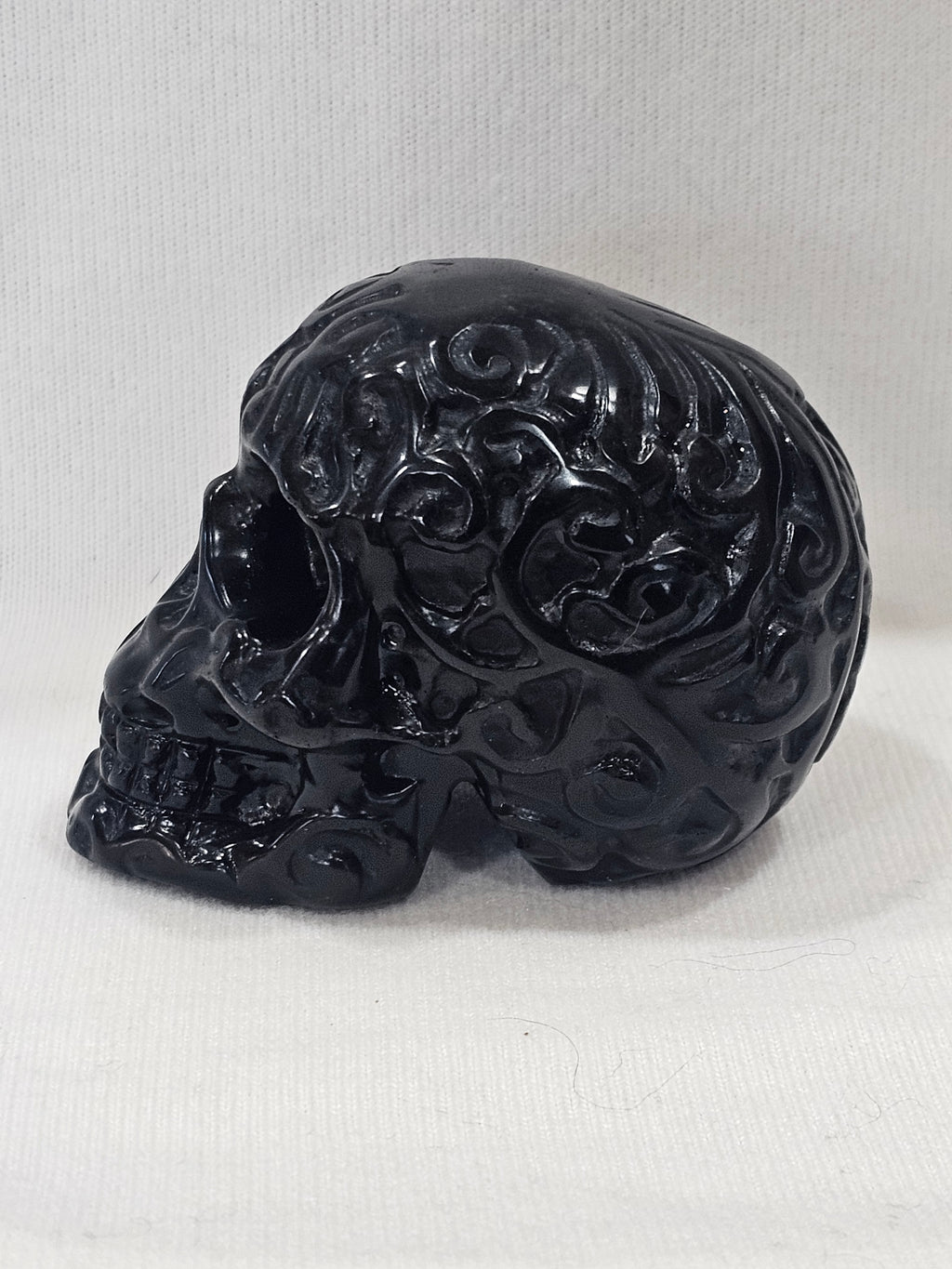 Black Obsidian Crystal Skull - 3.25" Hand Carved Stone