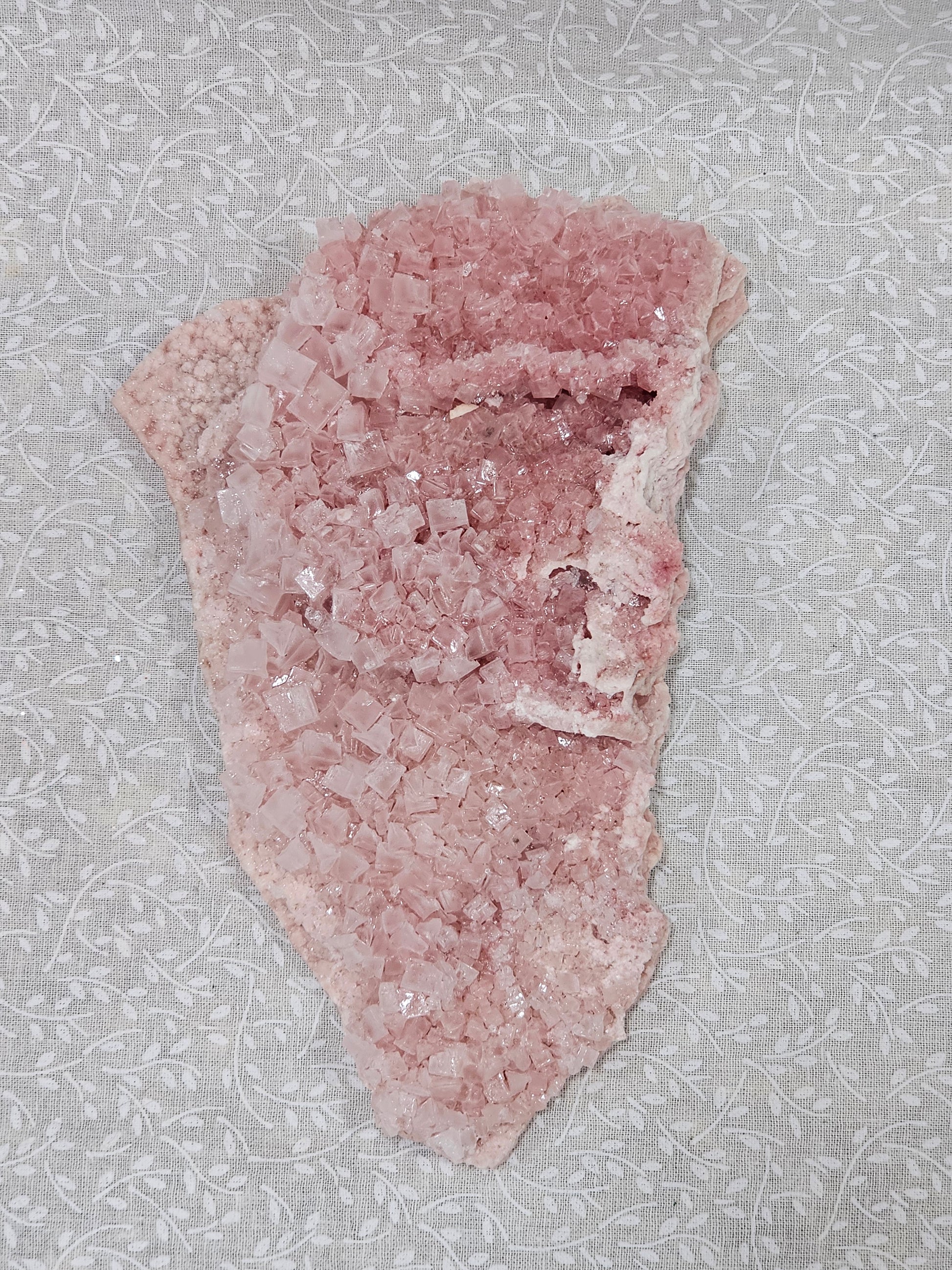 Pink Halite Raw Crystal Cluster