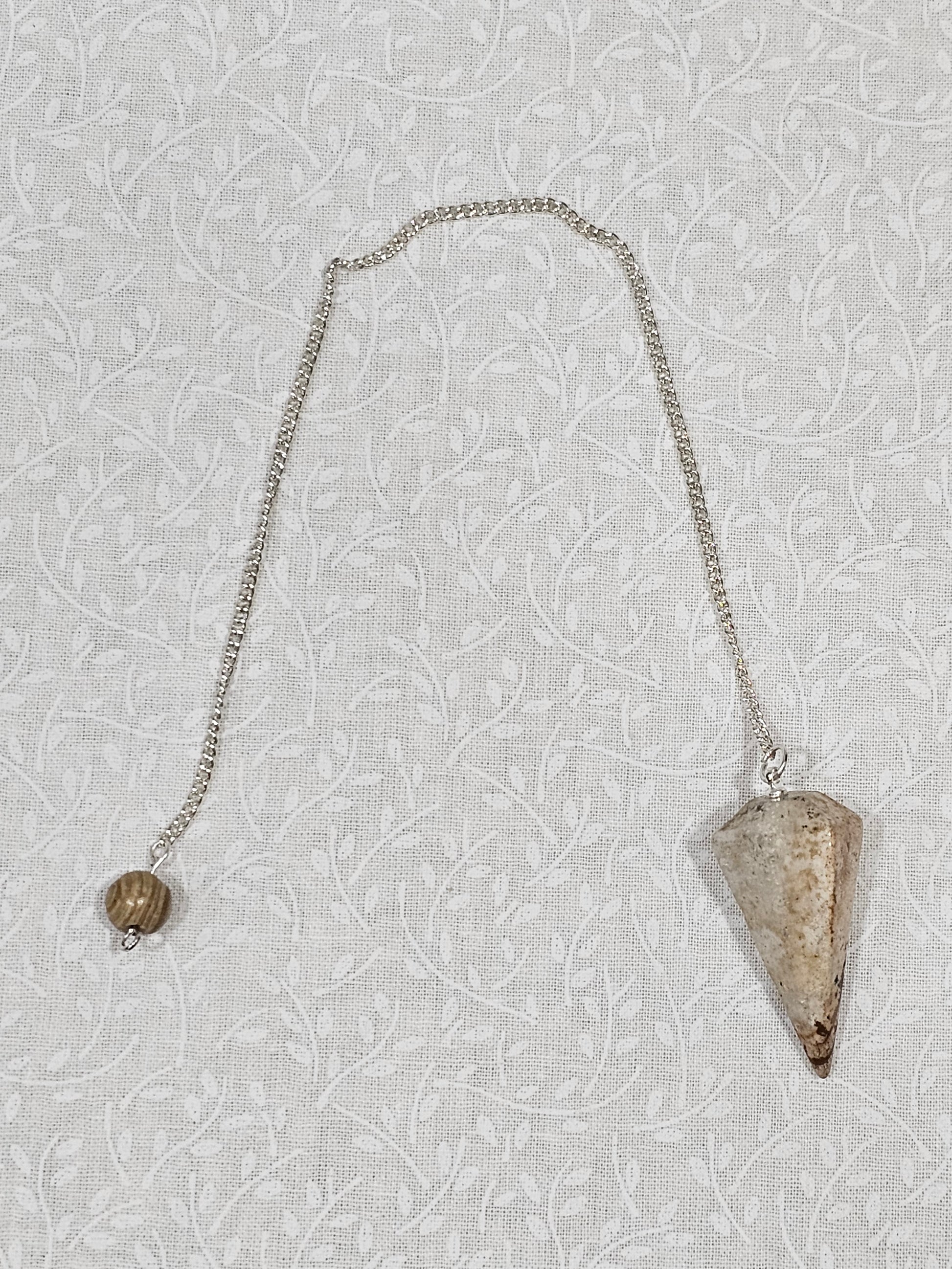 Peach Moonstone Crystal Pendulum