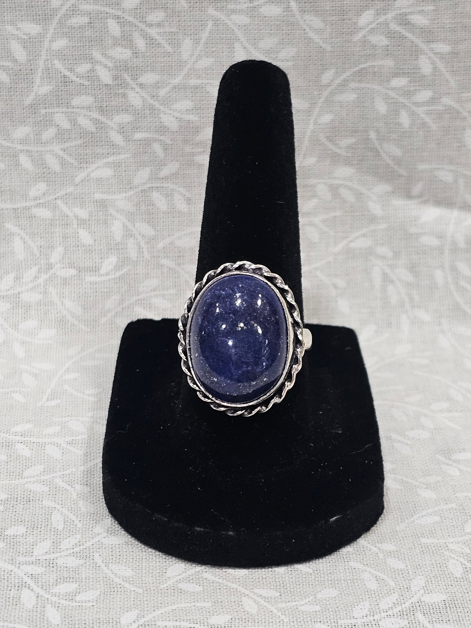 Sterling Silver Lapis Lazuli Gemstone Ring 7