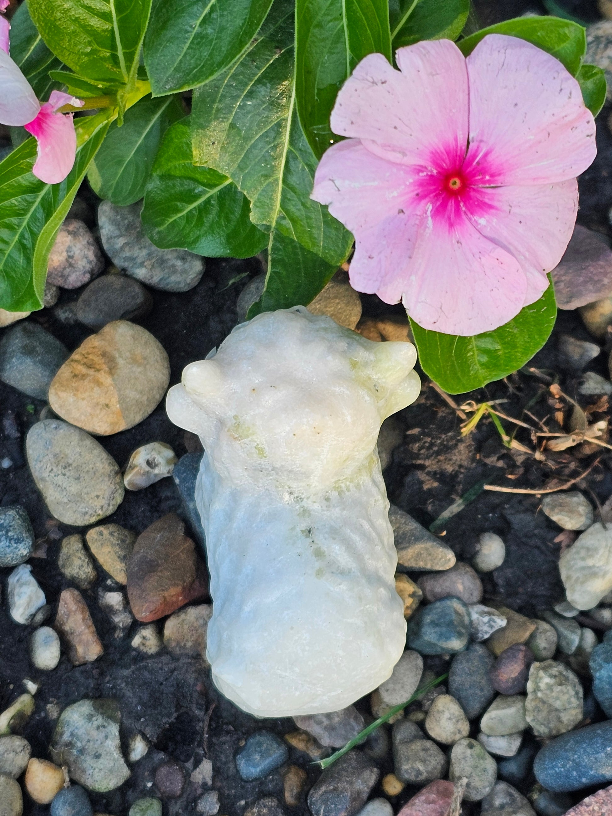 White Jade Crystal Highland Cow