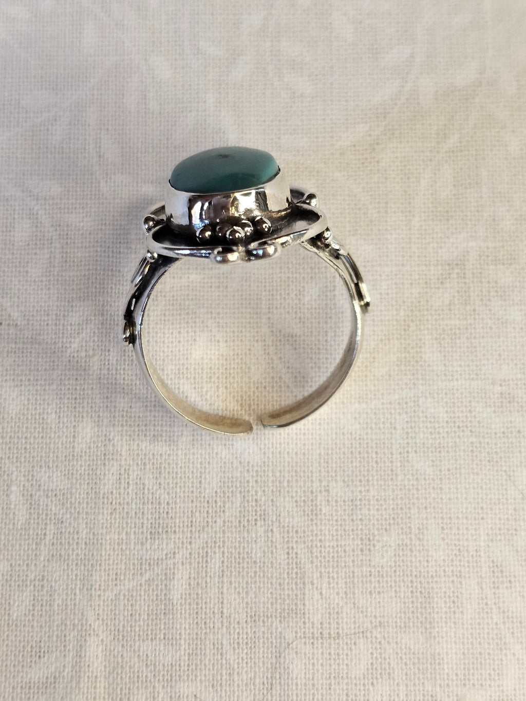 Sleeping Beauty Turquoise Sterling Silver Ring - Size 8