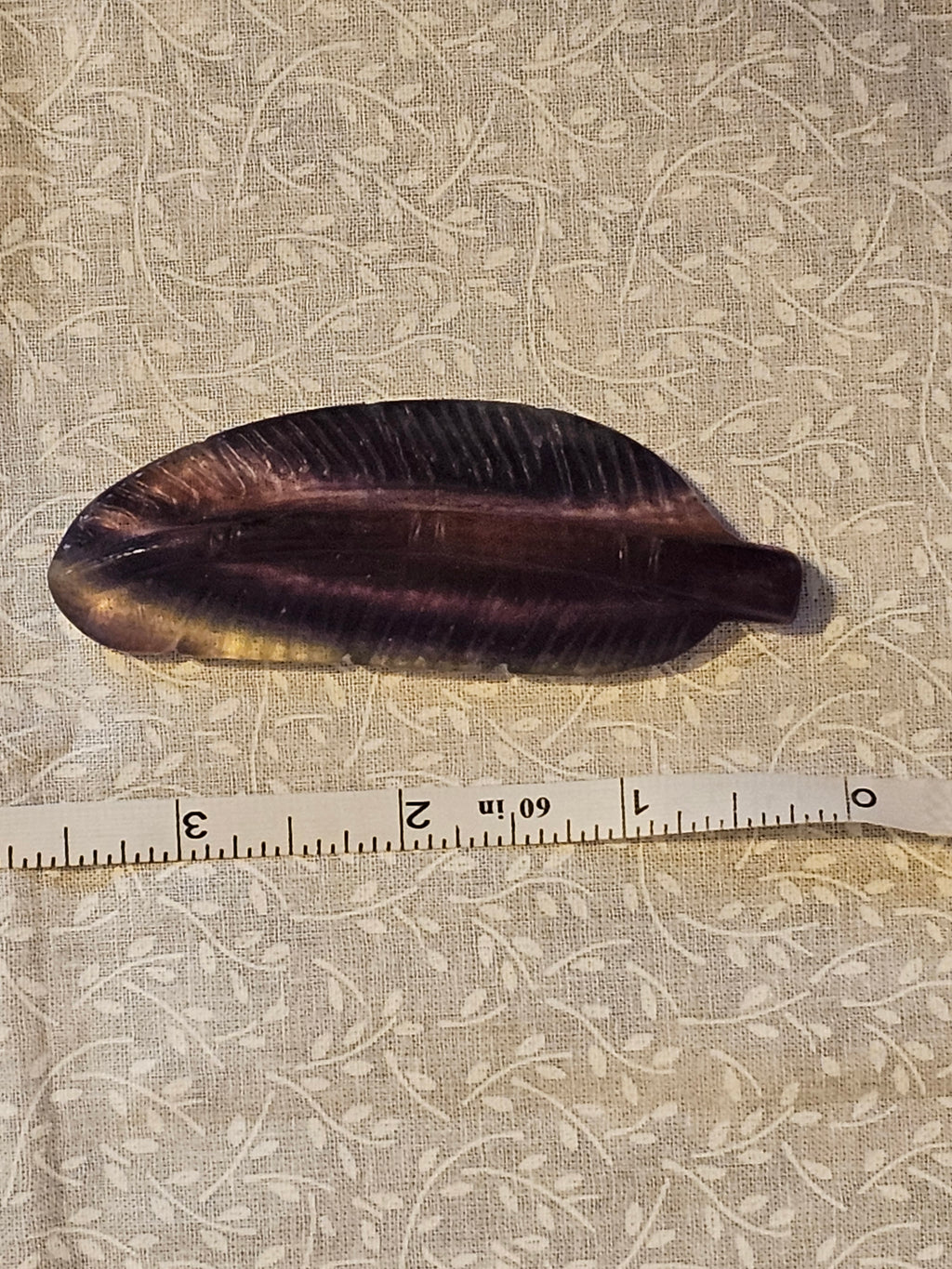 Rainbow Fluorite Crystal Feather 3.5 Inch