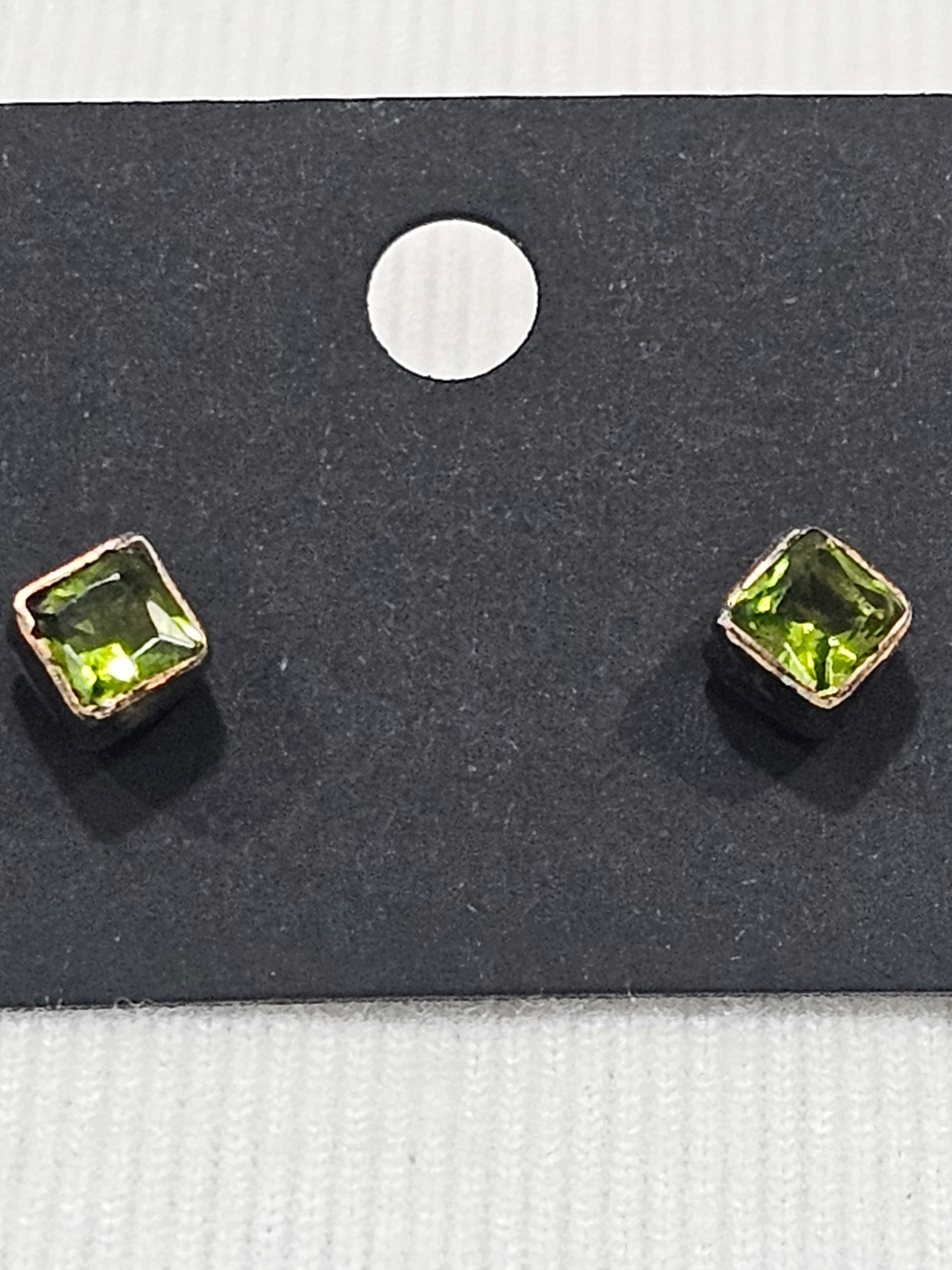Peridot Earrings - Natural Gemstone Sterling Silver