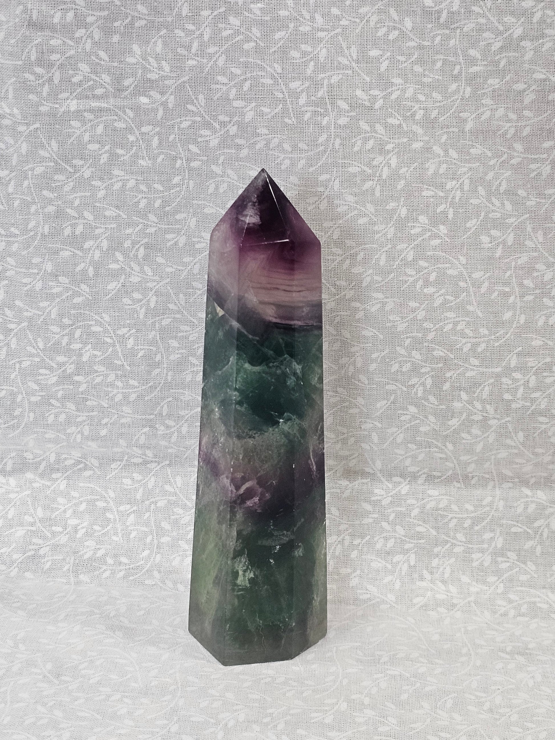 Rainbow Fluorite Crystal Tower