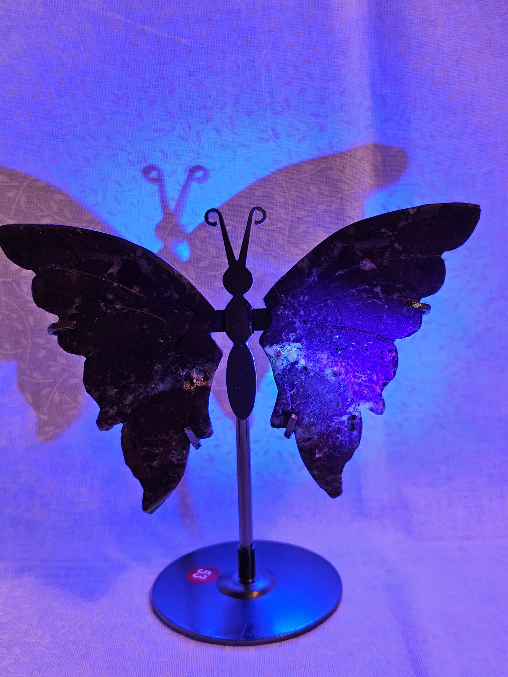 Ocean Jasper Crystal Butterfly Wings with Stand - 5 Inch Natural Stone Decor