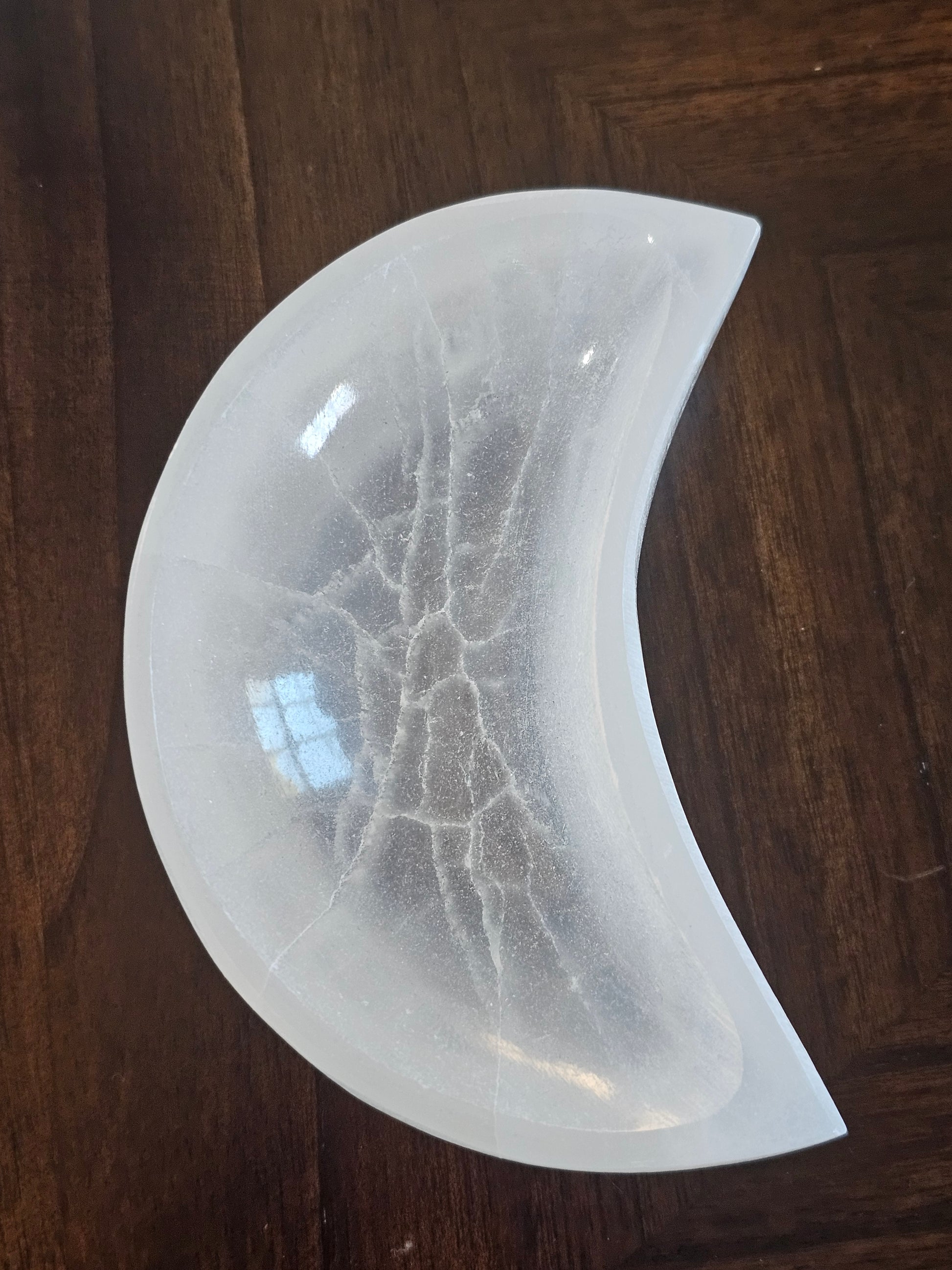 Selenite Crystal Moon Bowl
