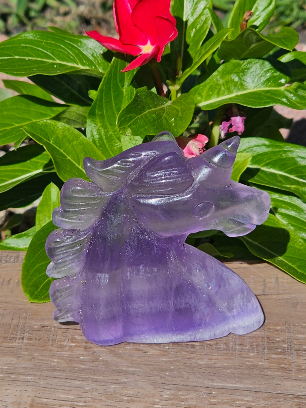 Purple Fluorite Crystal Unicorn