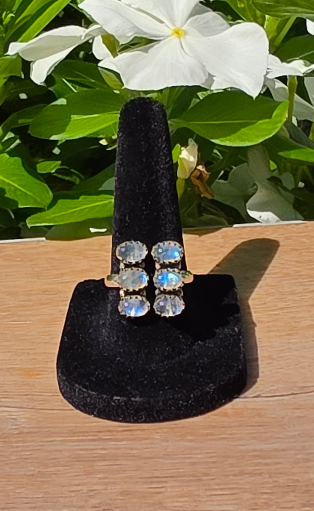 Labradorite Gemstone Sterling Silver Ring – Size 7.5