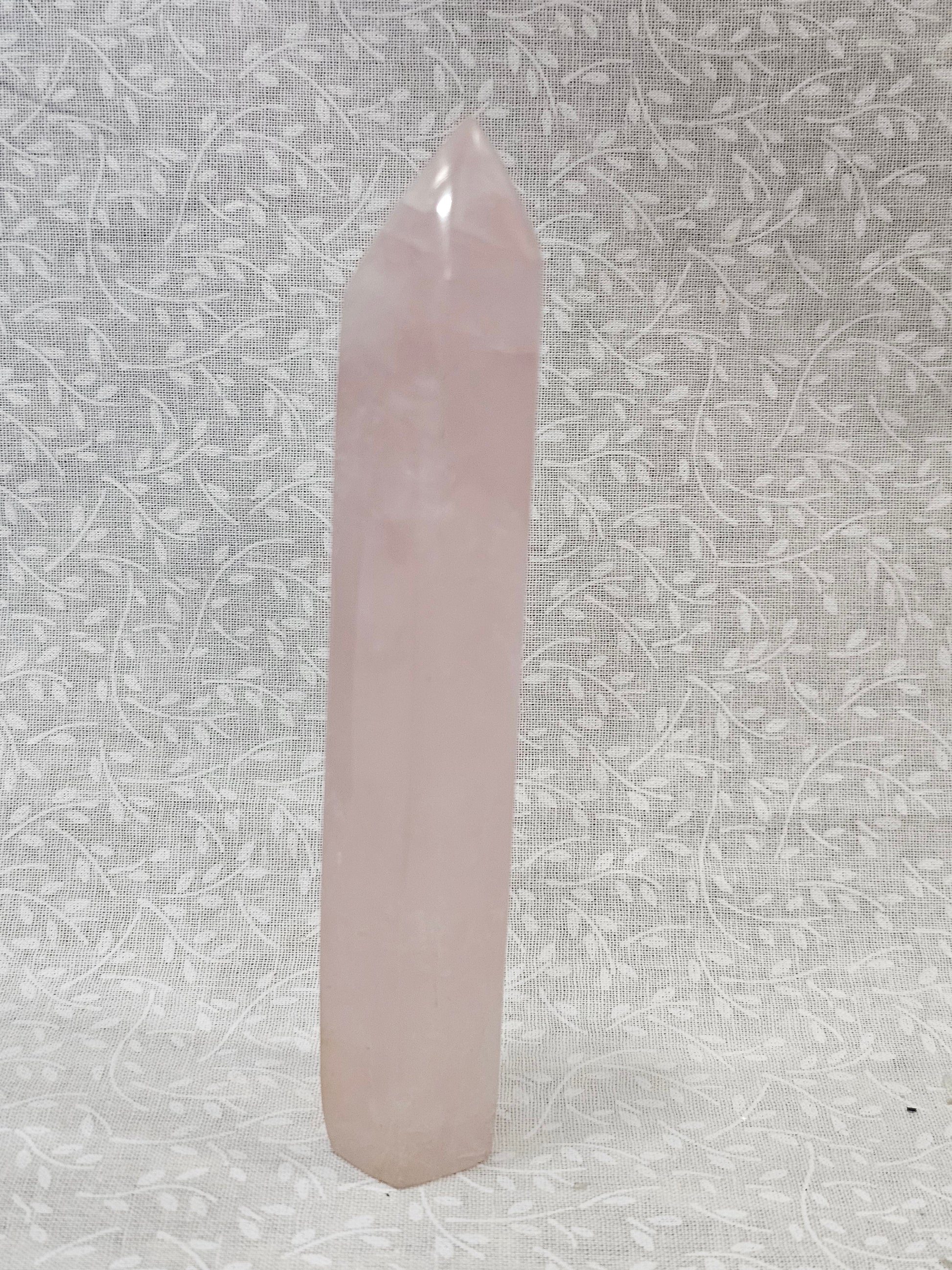 Pink Quartz Crystal Tower