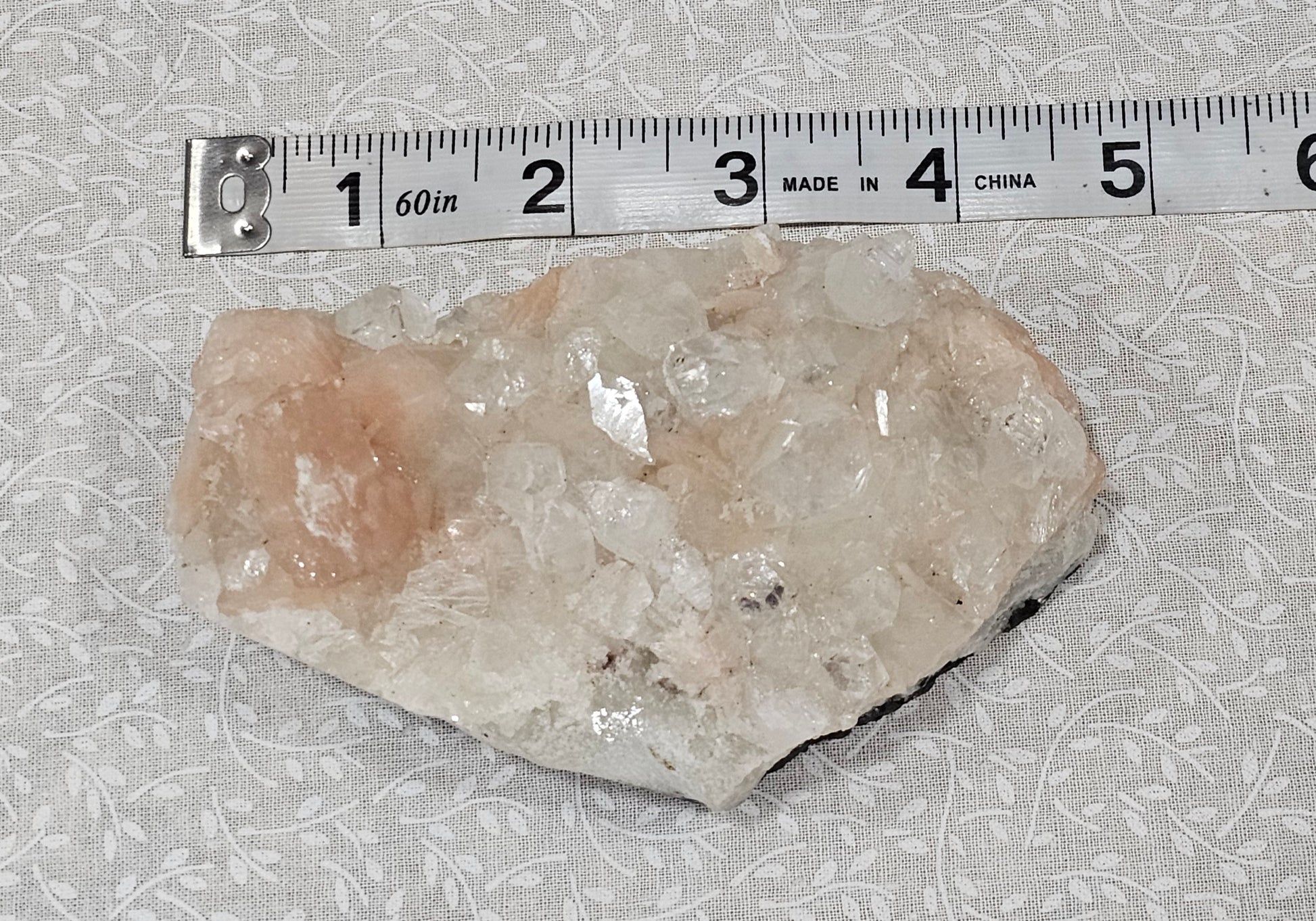 Apophyllite with Stillbite Raw Crystal Cluster