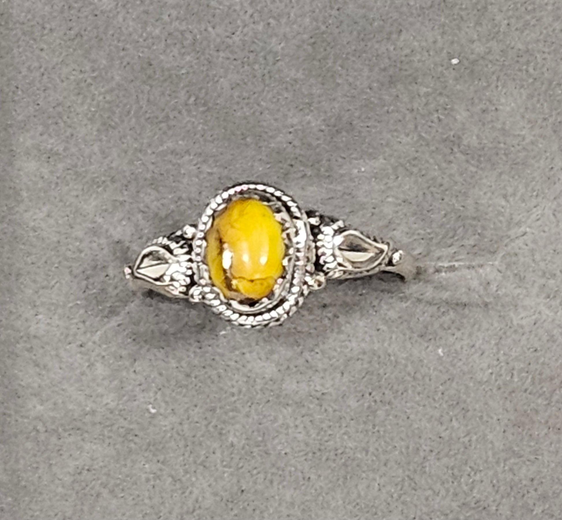 Sterling Silver Citrine Gemstone Ring 7