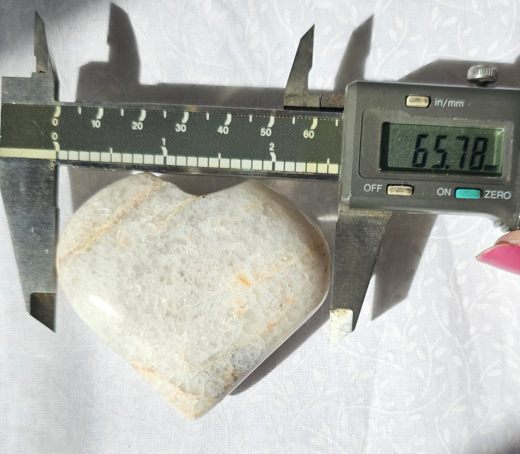 Moonstone Crystal Heart - 65mm