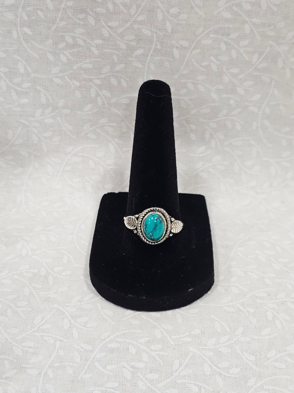 Sterling Silver Turquoise Gemstone Ring 7.5