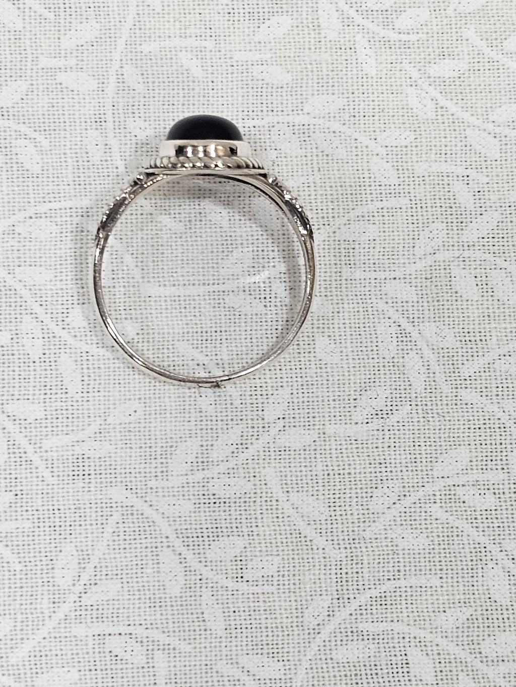 Sterling Silver Black Onyx Gemstone Ring 7.5
