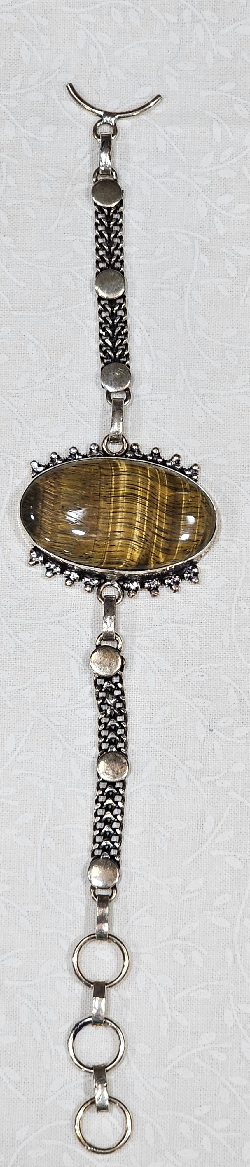 Sterling Silver Tiger's Eye Bracelet