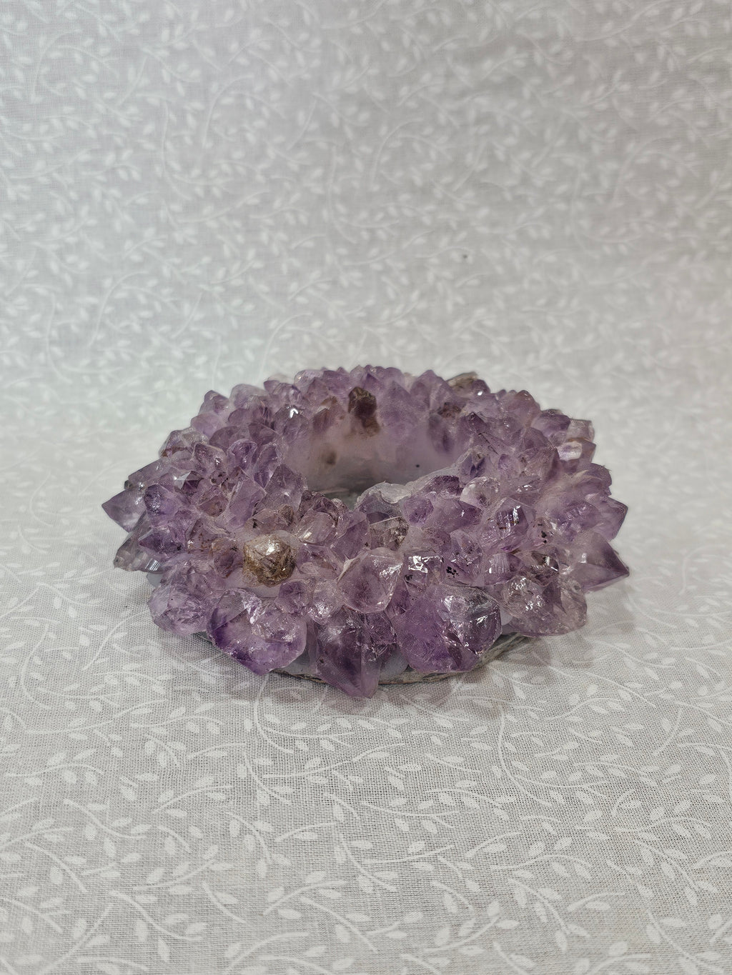 Amethyst Raw Crystal Candle Holder