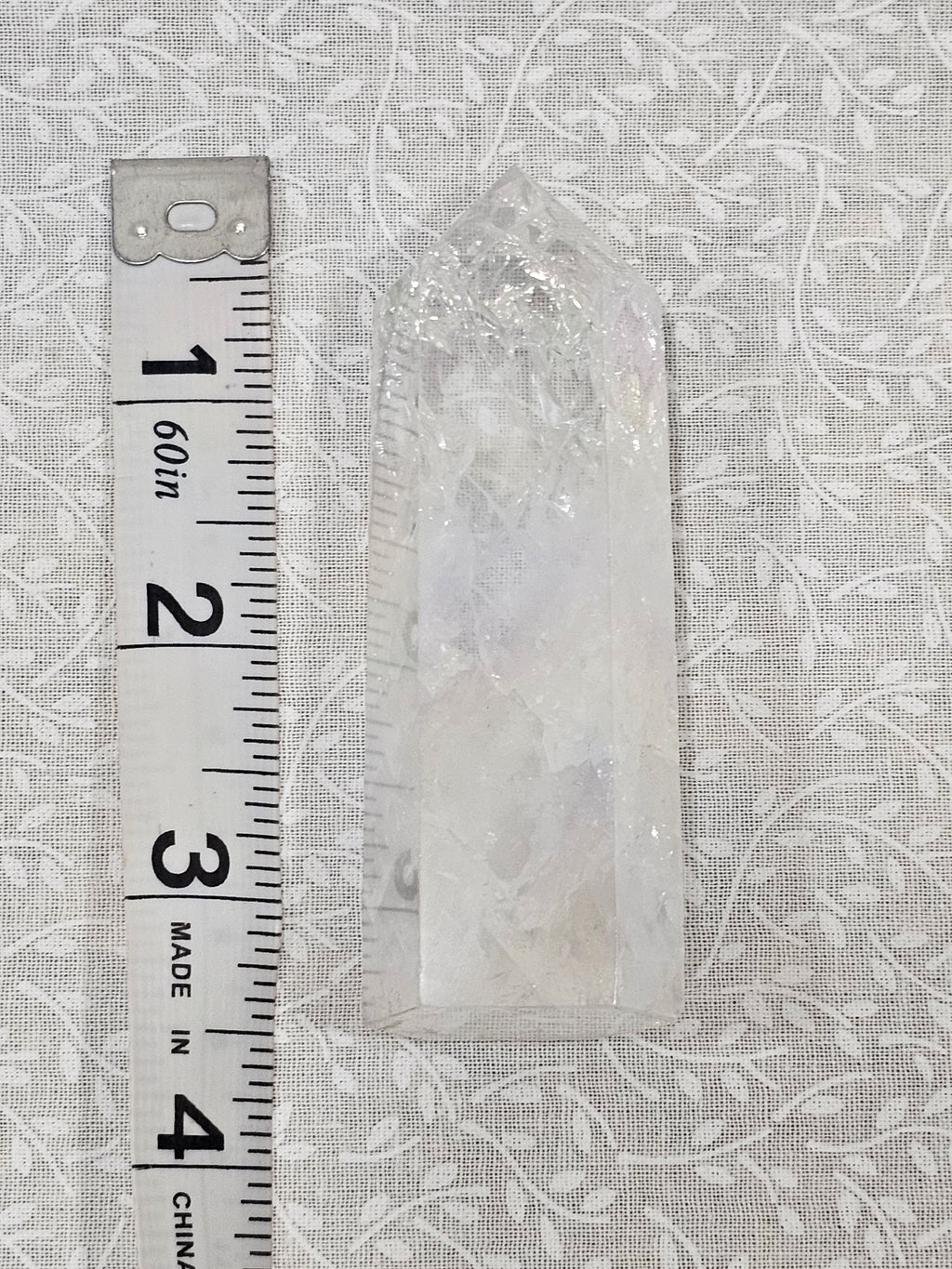 Angel Aura Fire & Ice  Quartz Crystal Tower