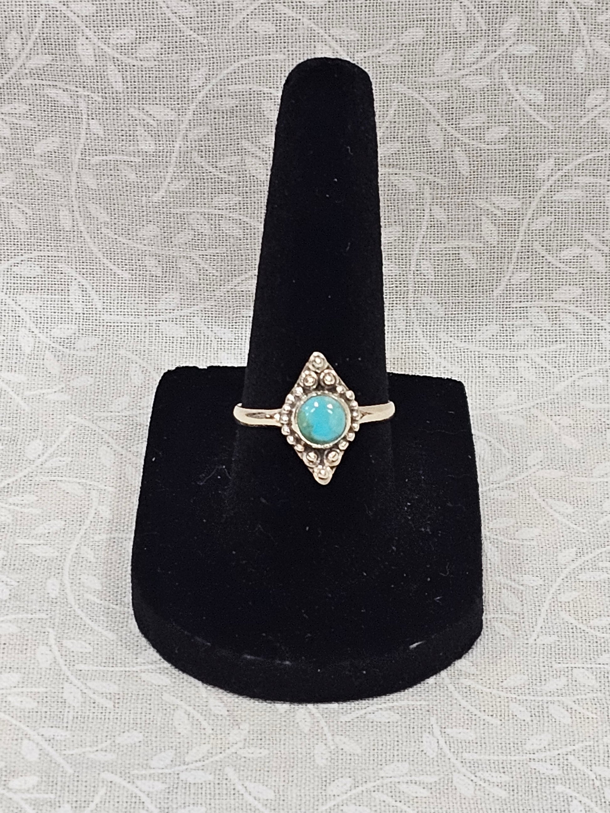 Sterling Silver Turquoise Gemstone Ring 7