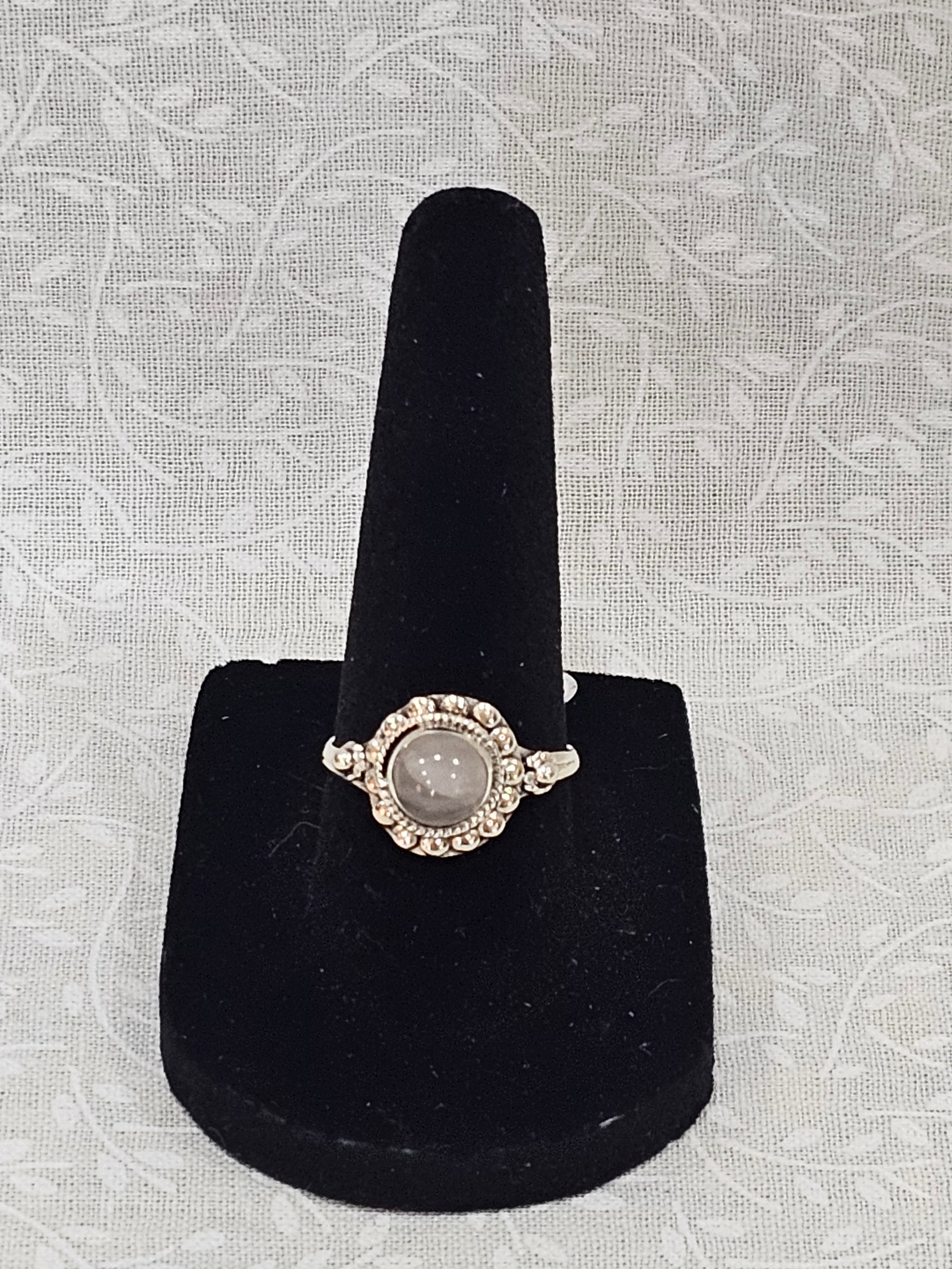 Sterling Silver Moonstone Gemstone Ring 7