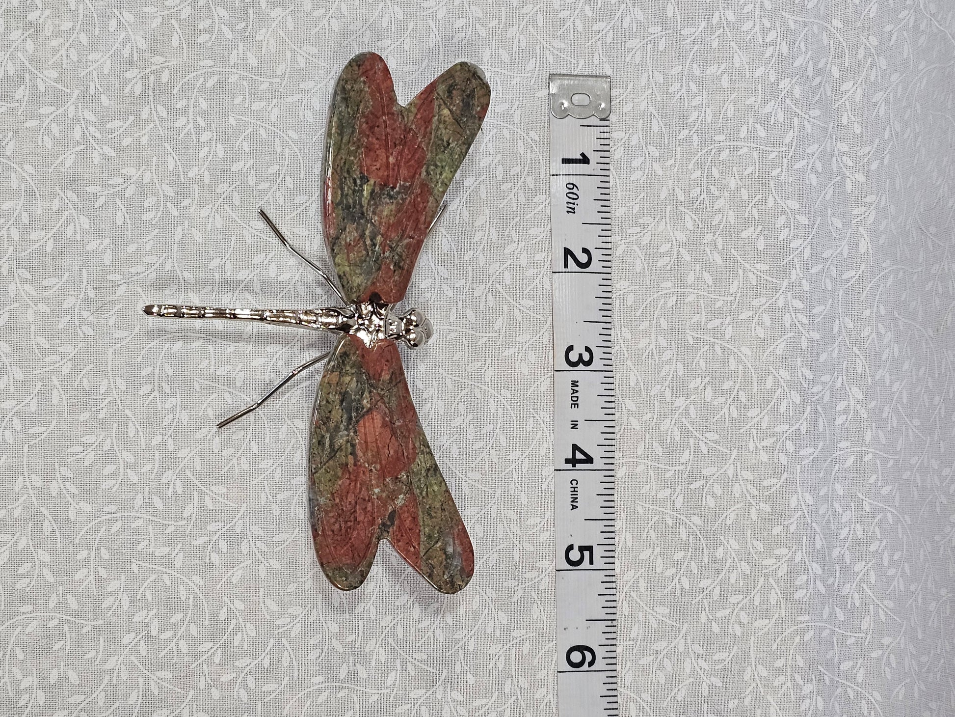 Jasper Crystal Dragonfly 5.5 Inch