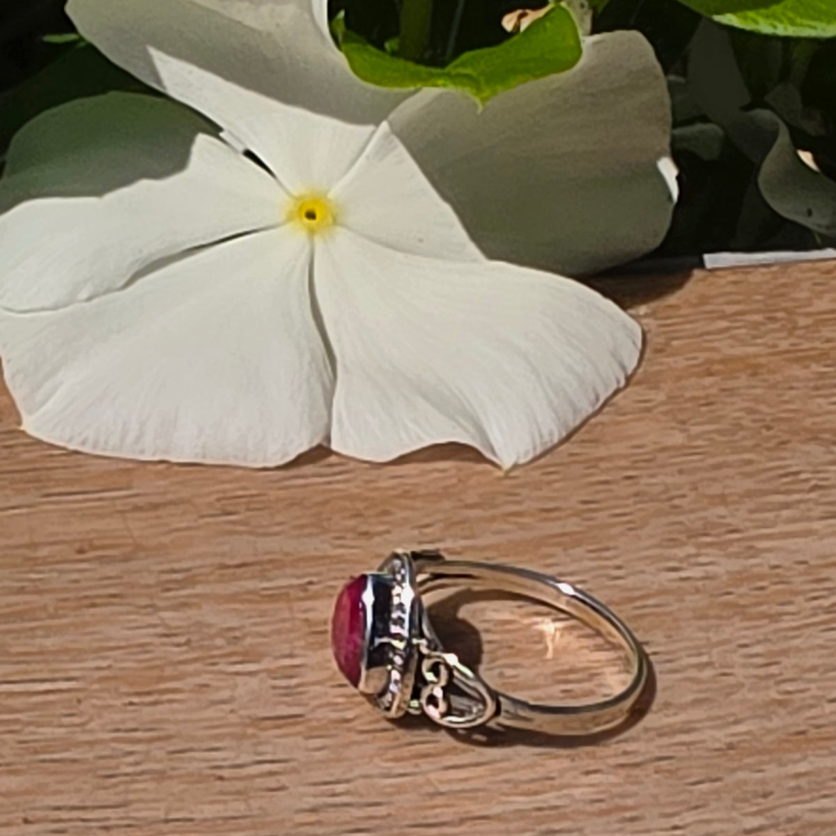 Sterling Silver Ruby Ring – Size 4.5