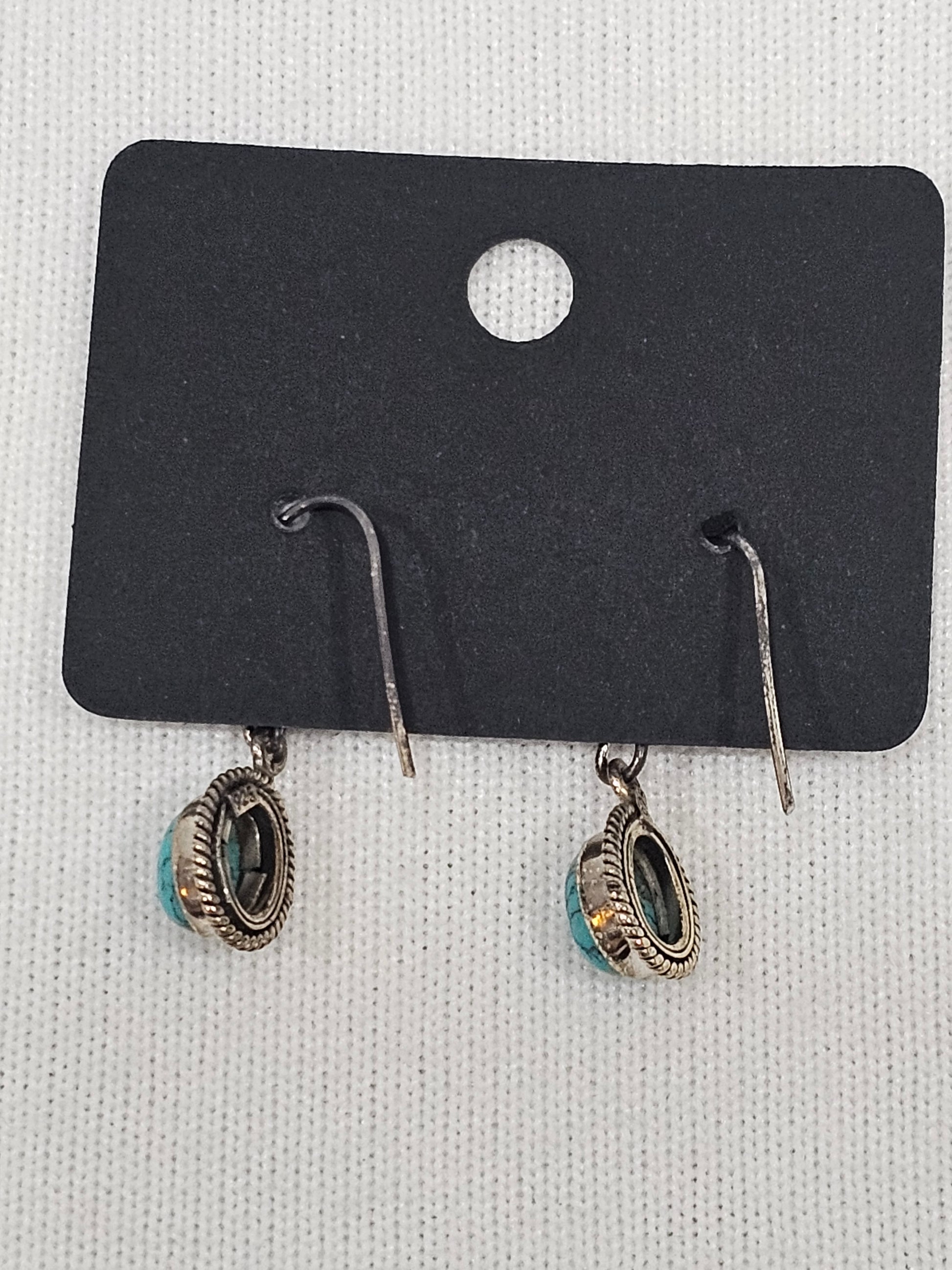 Turquoise Dangle Sterling Silver Earrings