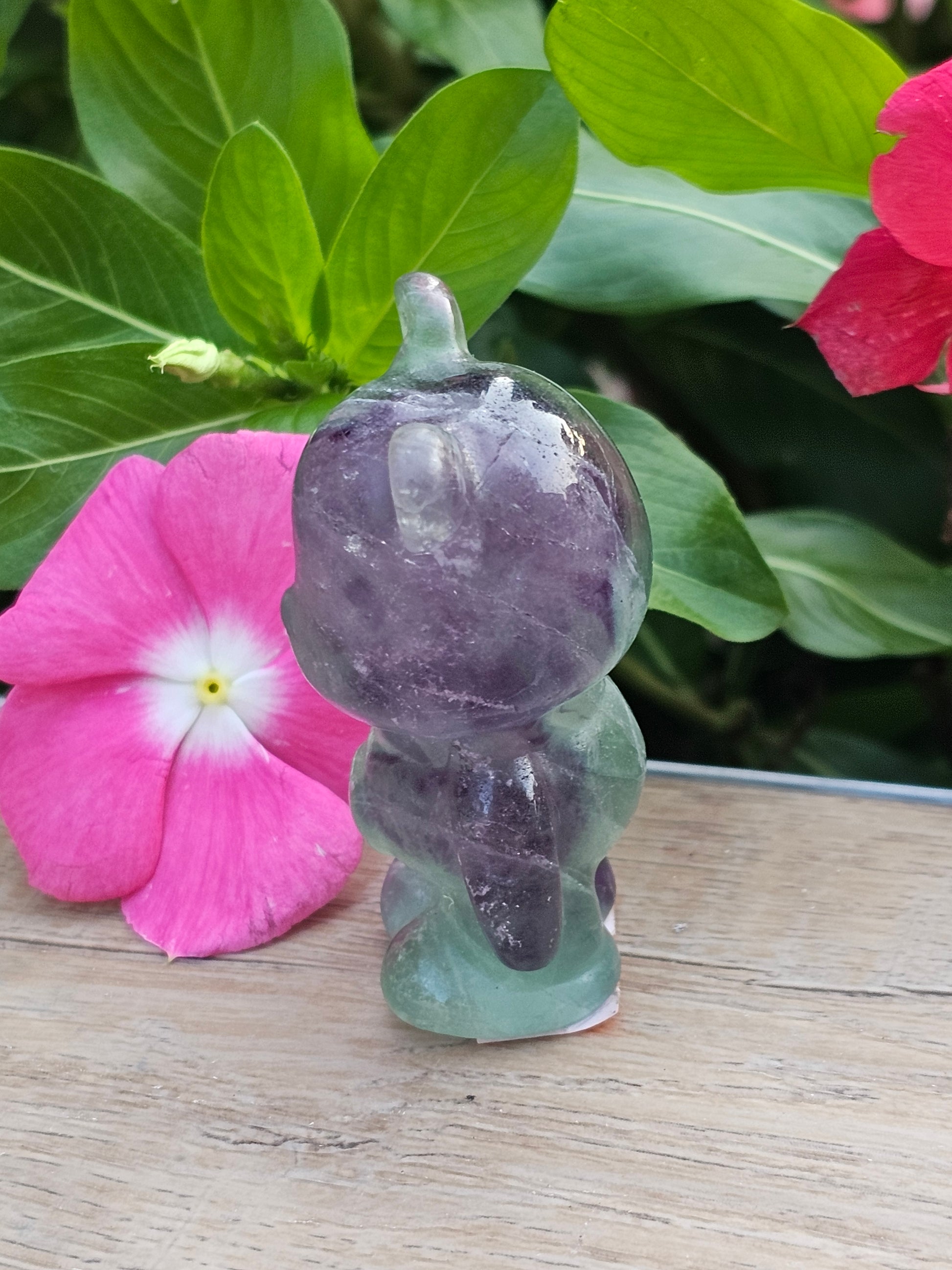 Rainbow Fluorite Crystal Bear