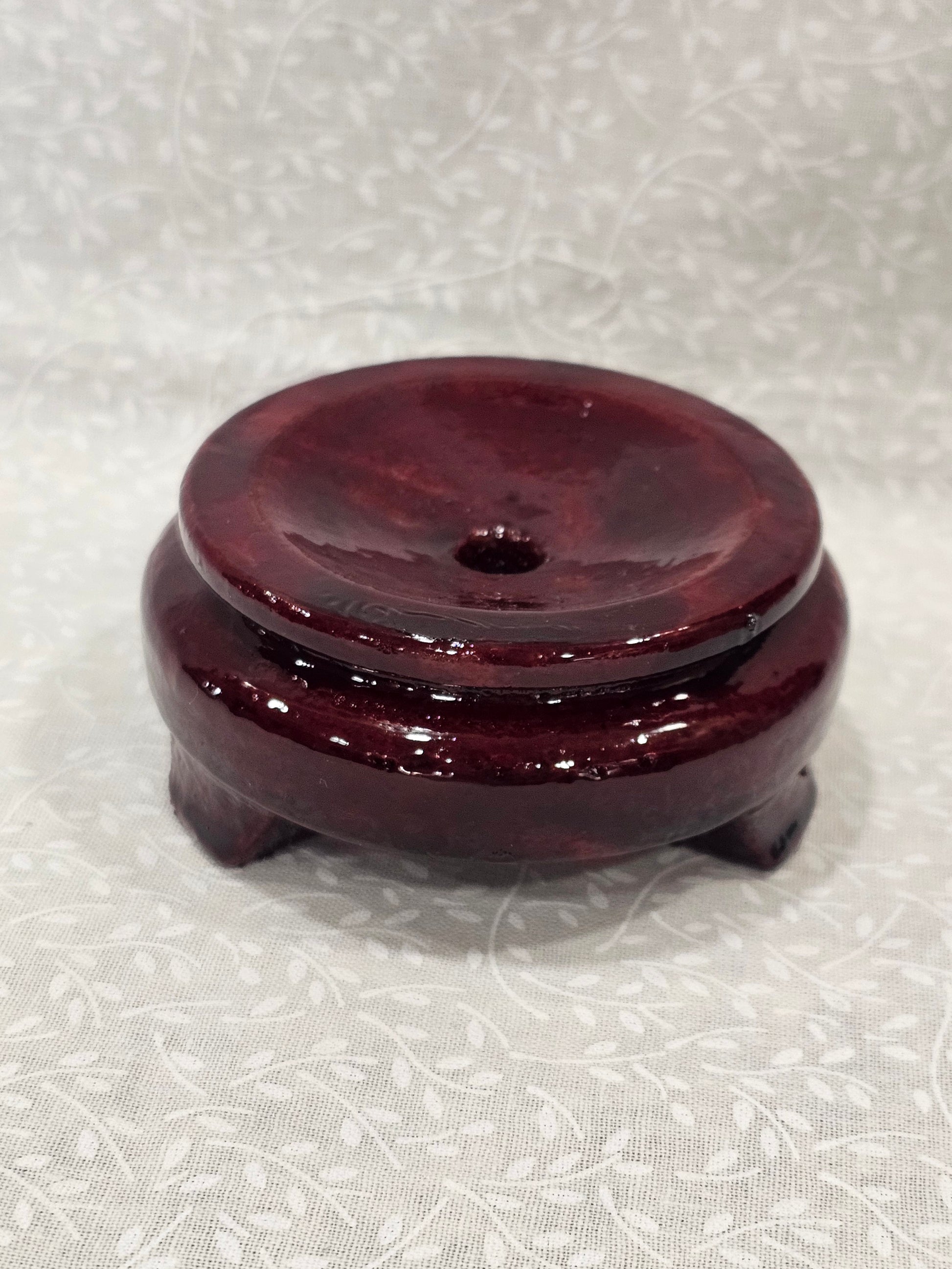 Wood Crystal Sphere Holder Stand