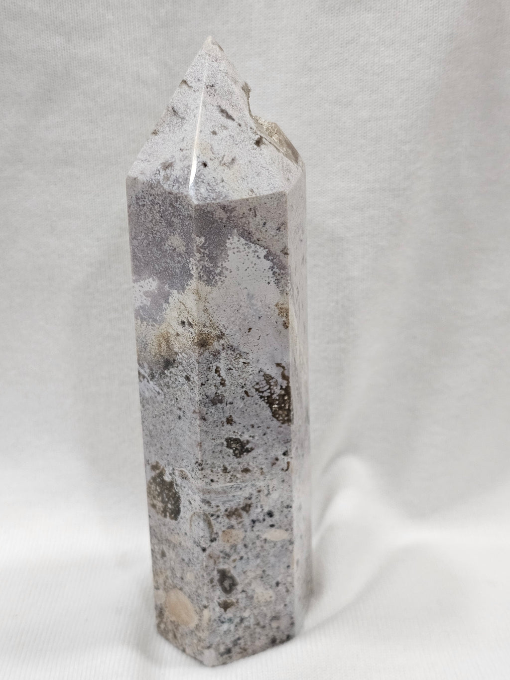 Ocean Jasper Crystal Tower - Natural Polished Stone Point