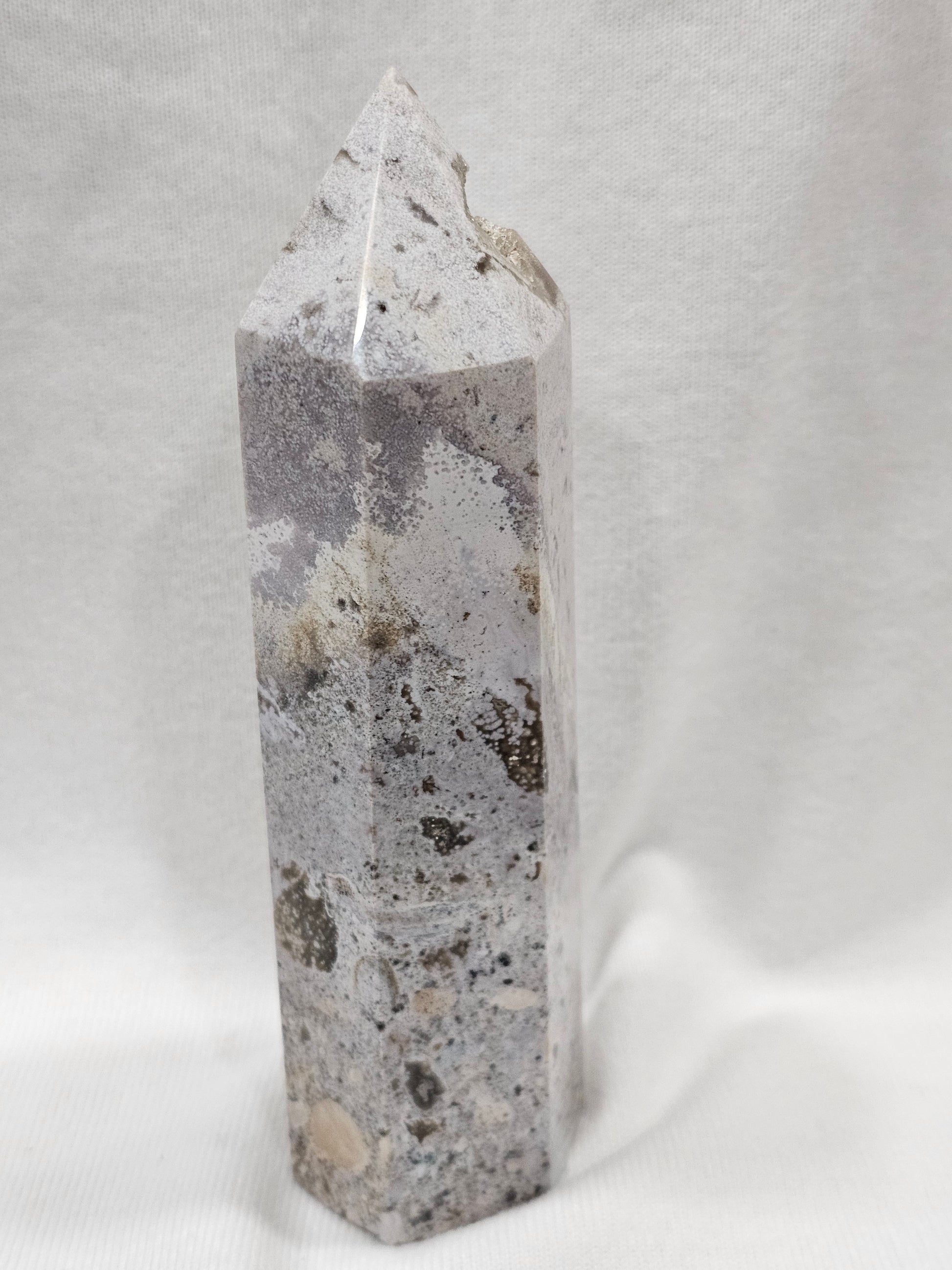 Ocean Jasper Crystal Tower - Natural Polished Stone Point