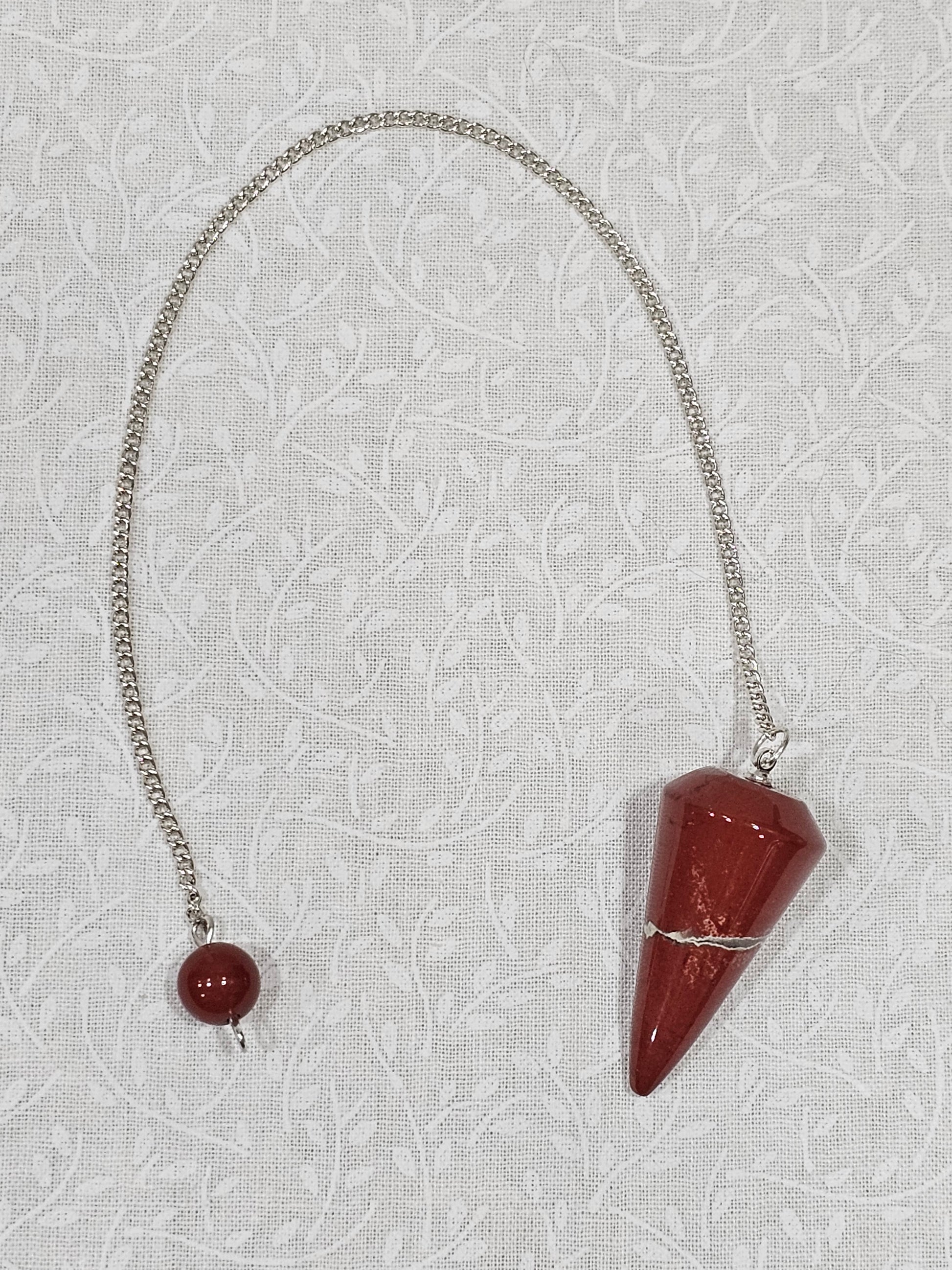 Red Jasper Crystal Pendulum