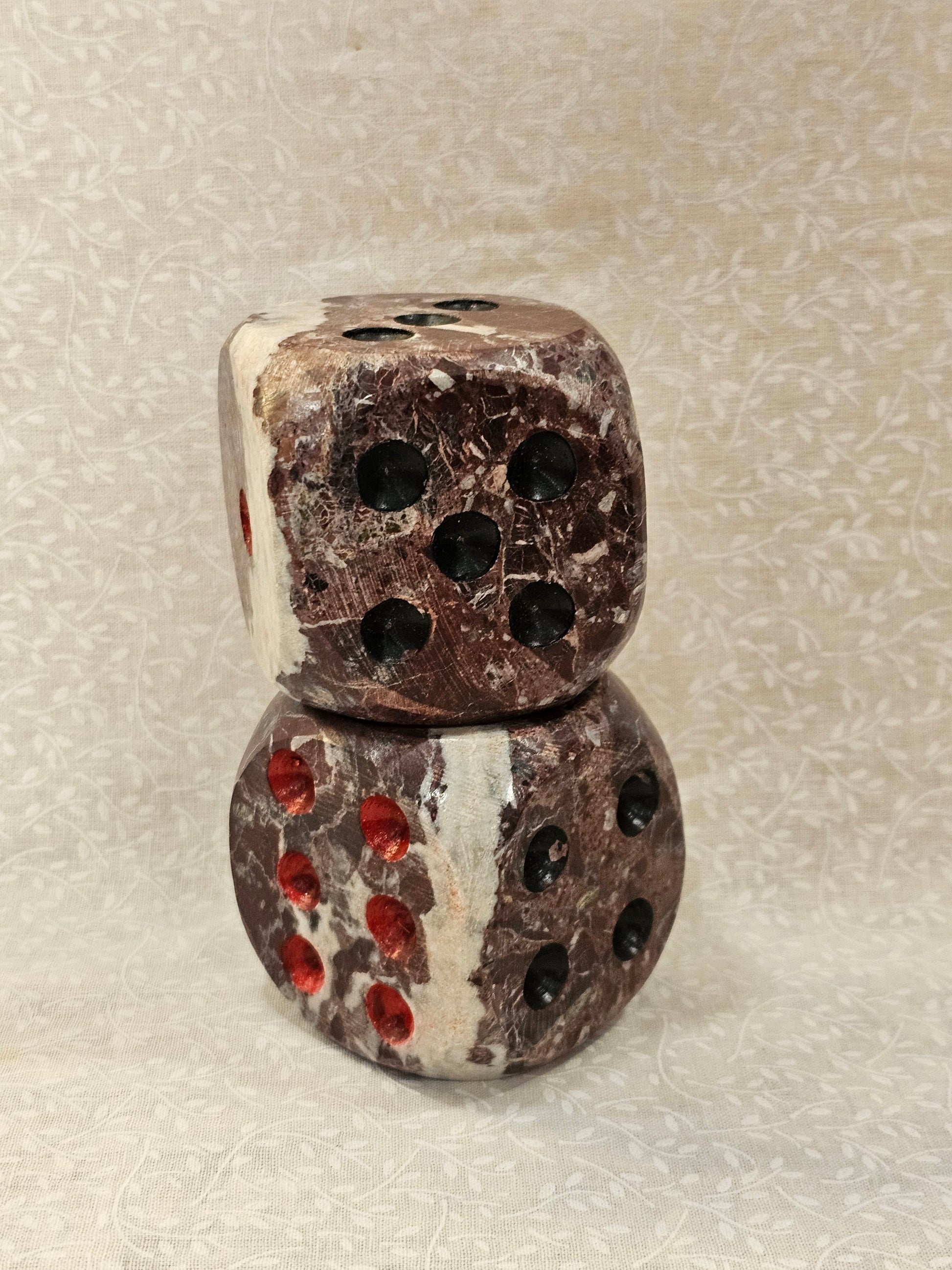 Red Zebra Jasper Crystal Dice