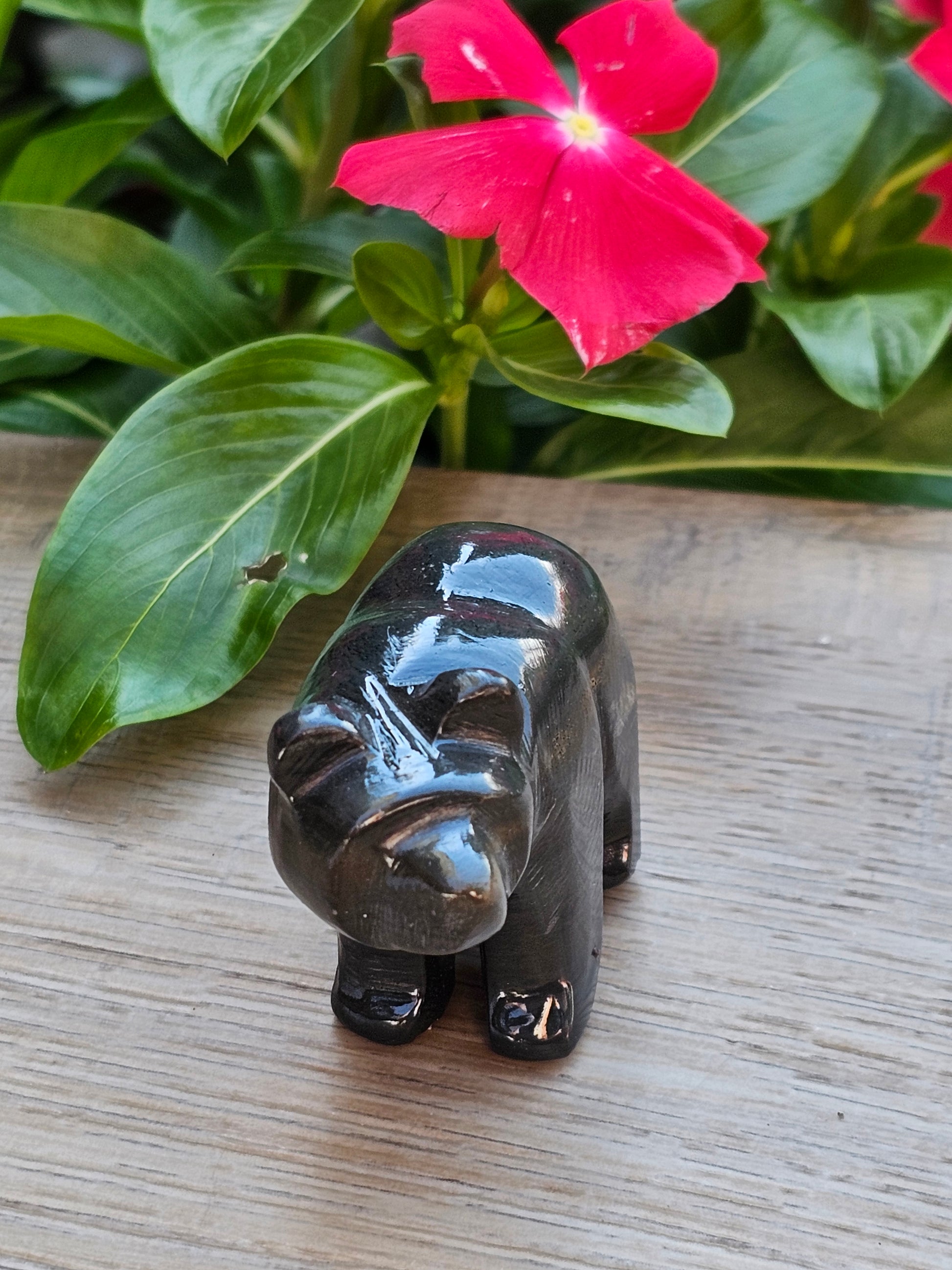 Black Obsidian Crystal Bear