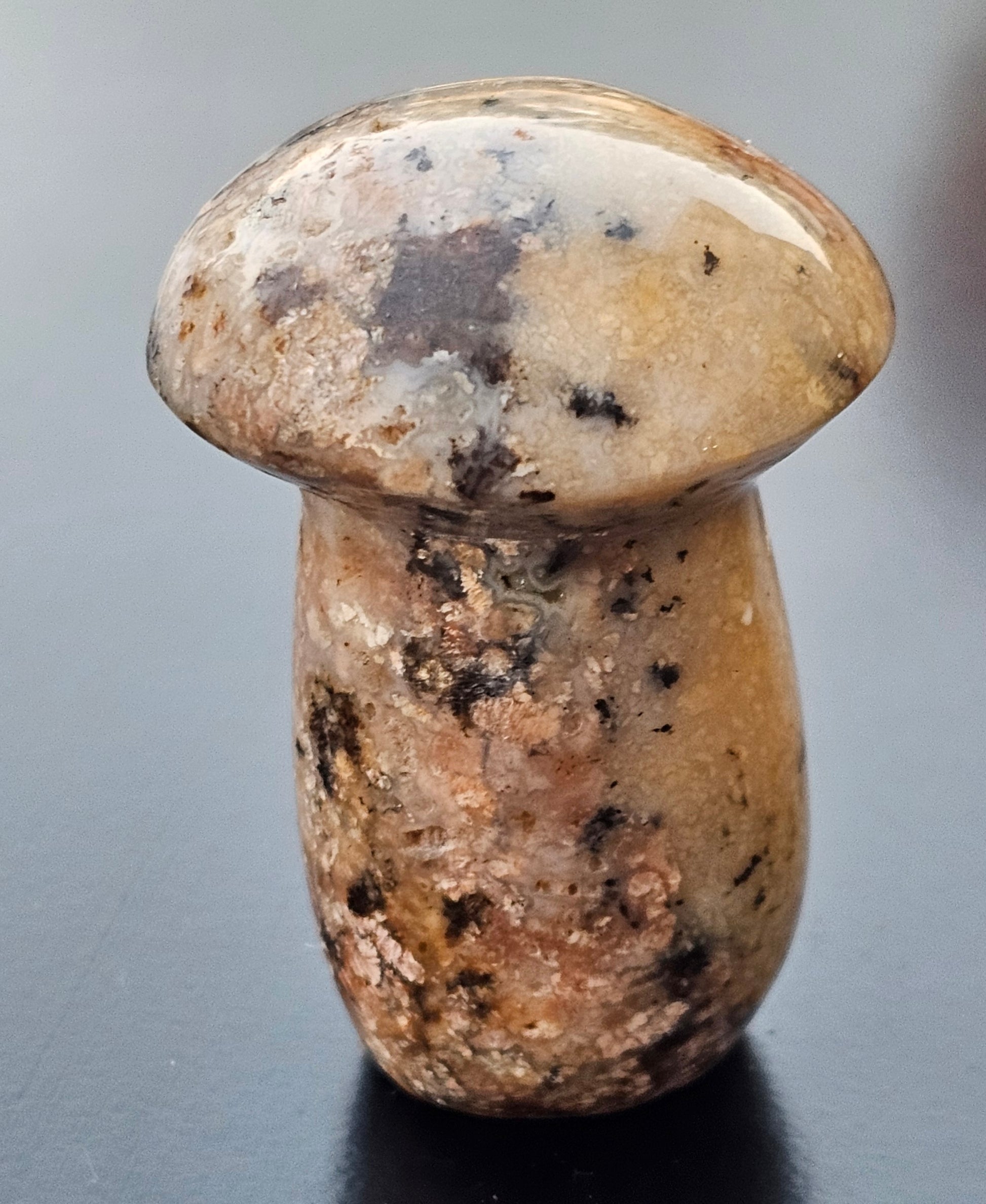 Flower Agate Crystal Mushroom