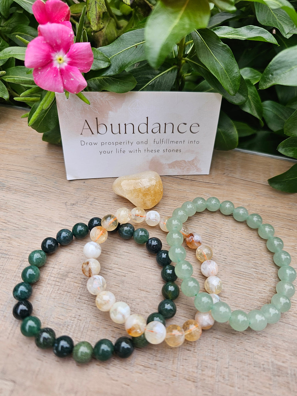 Crystal Healing Bracelet Set - Natural Stone Energy Bracelets