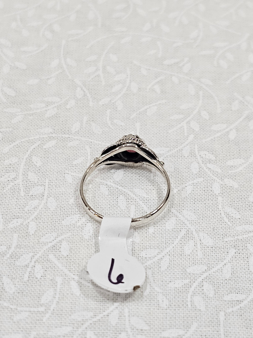 Sterling Silver Garnet Gemstone Ring 6