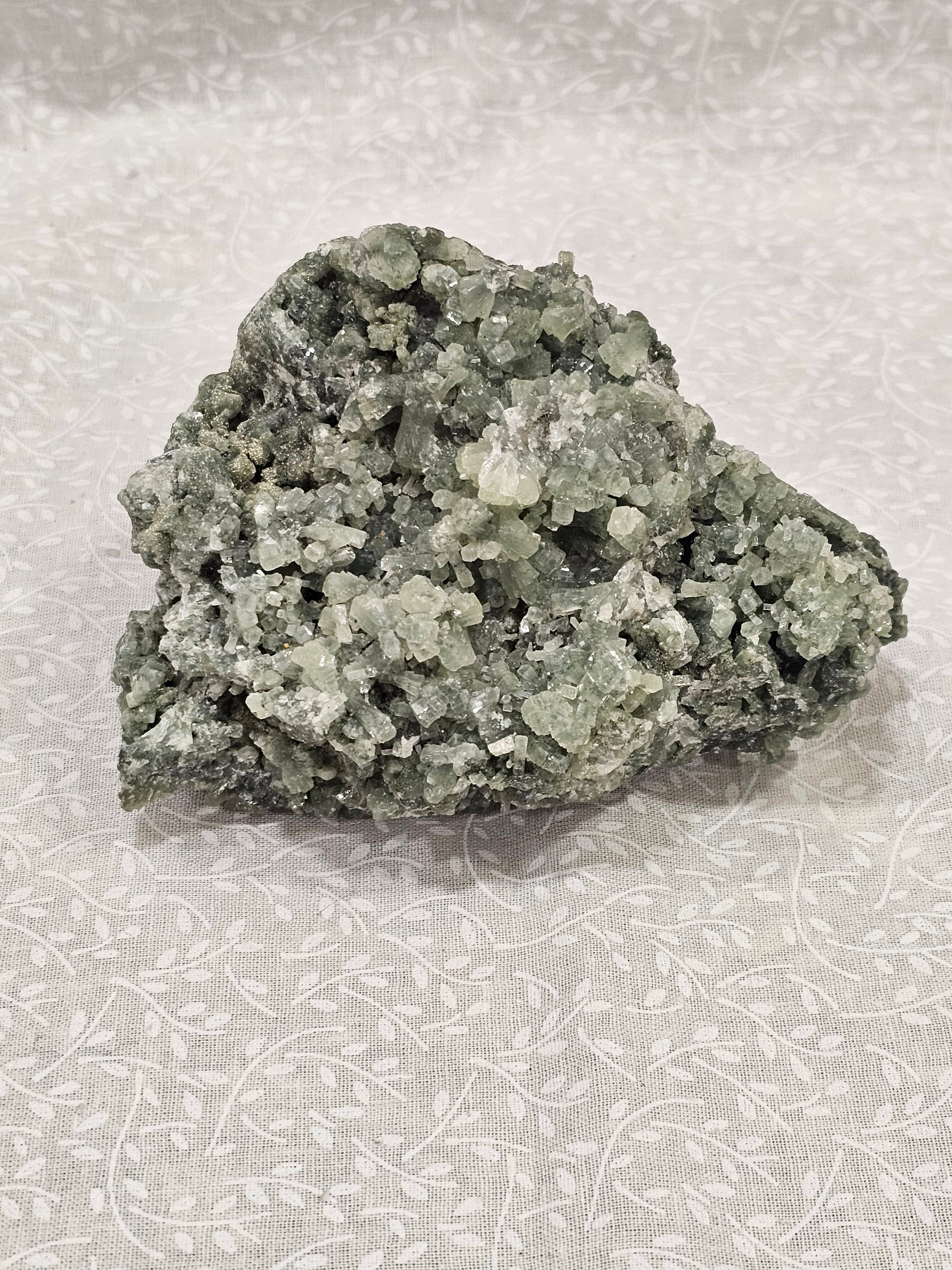 Prehnite Raw Crystal Cluster