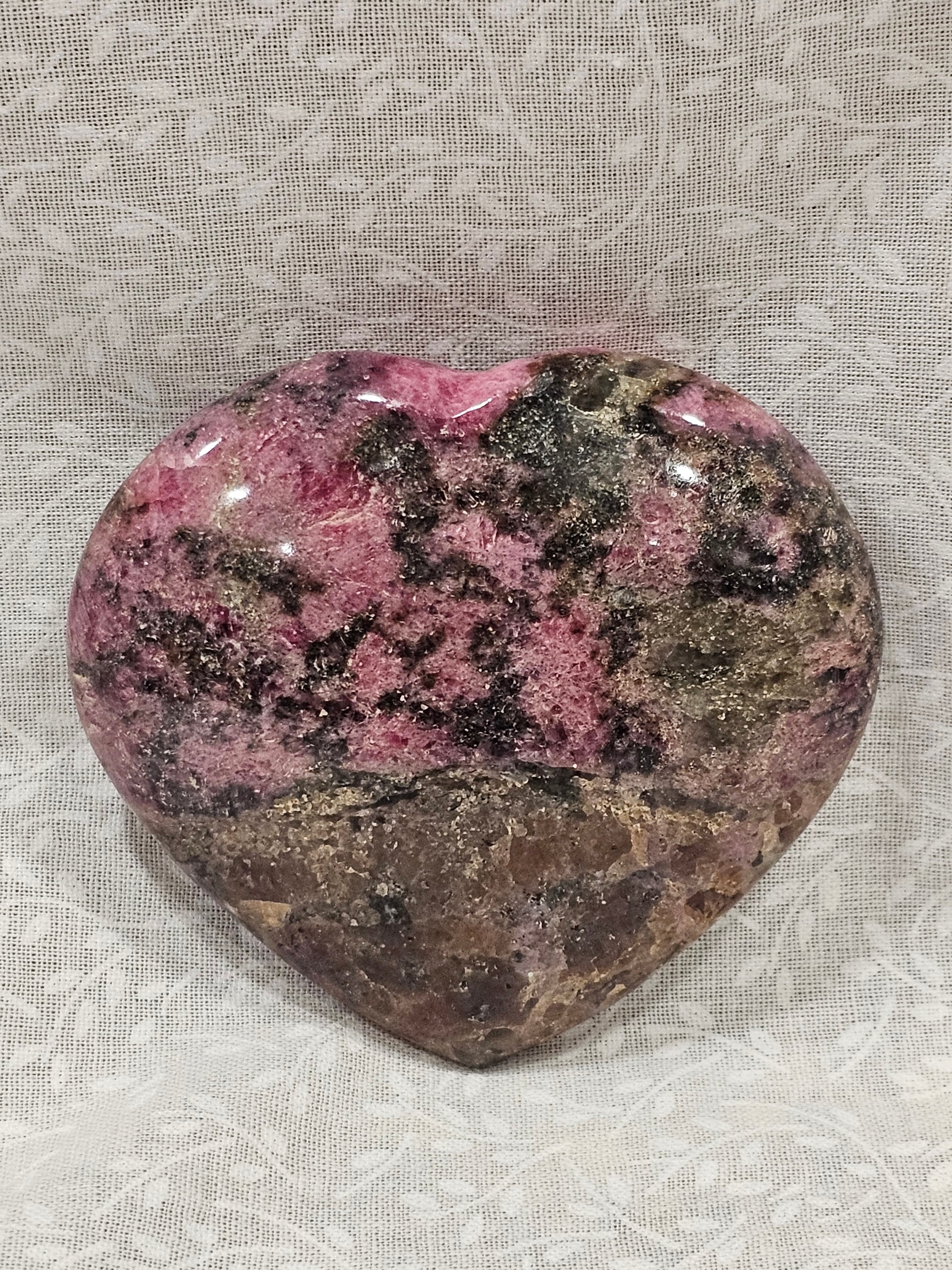 Rhodenite Crystal Heart