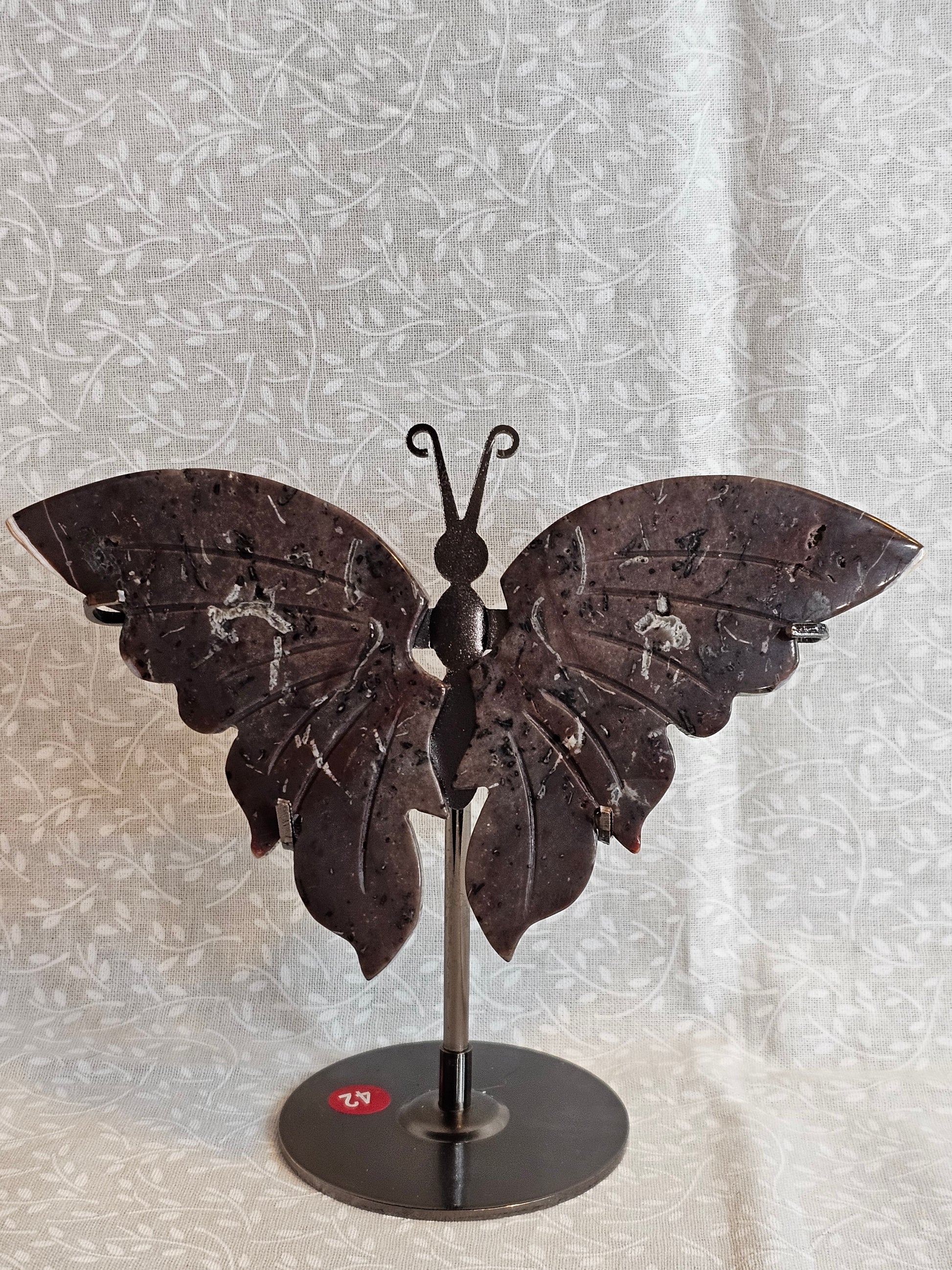 Jasper Crystal Butterfly Wings - 5 Inch Natural Stone Decor