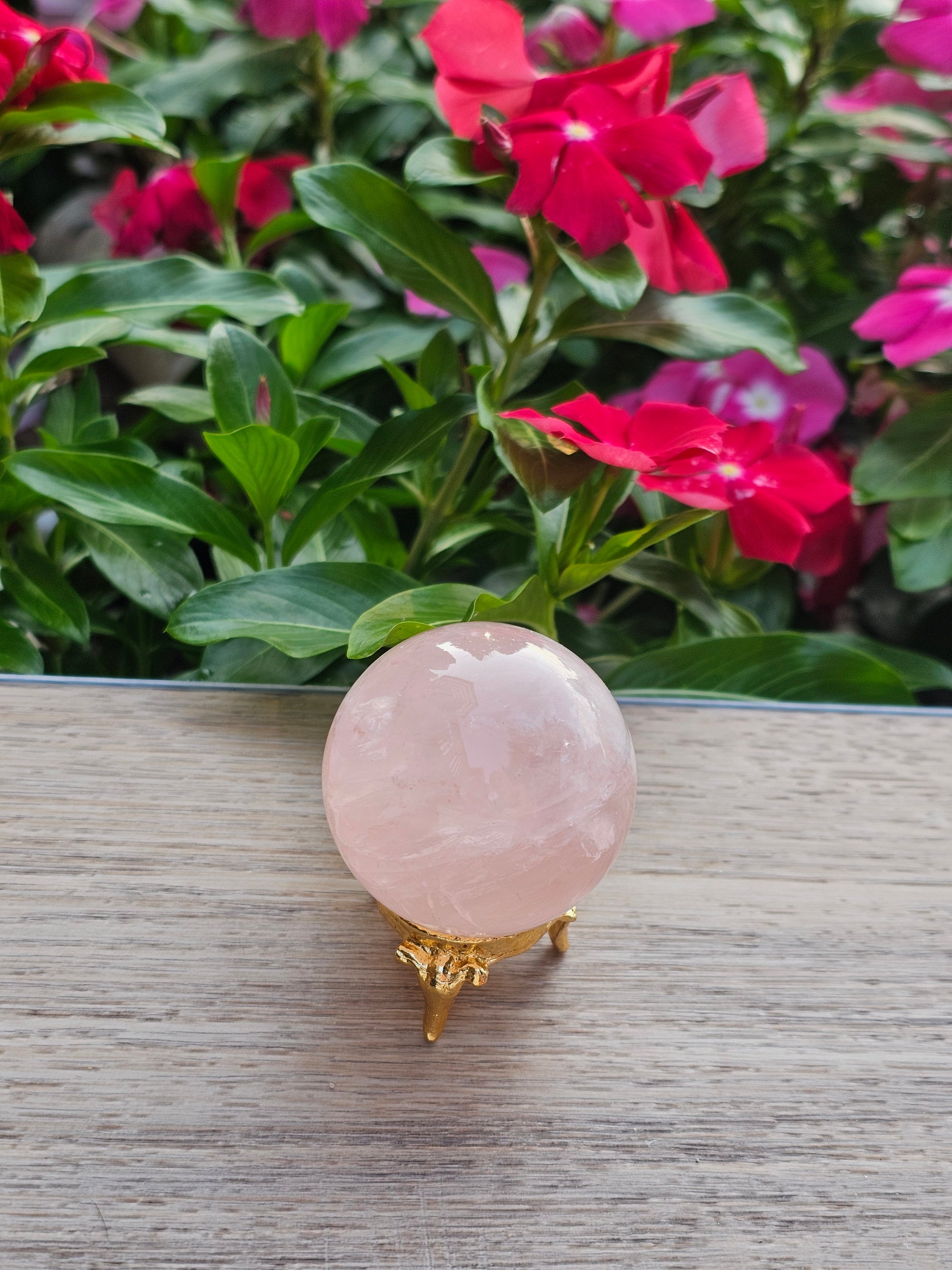Pink Quartz Crystal Sphere